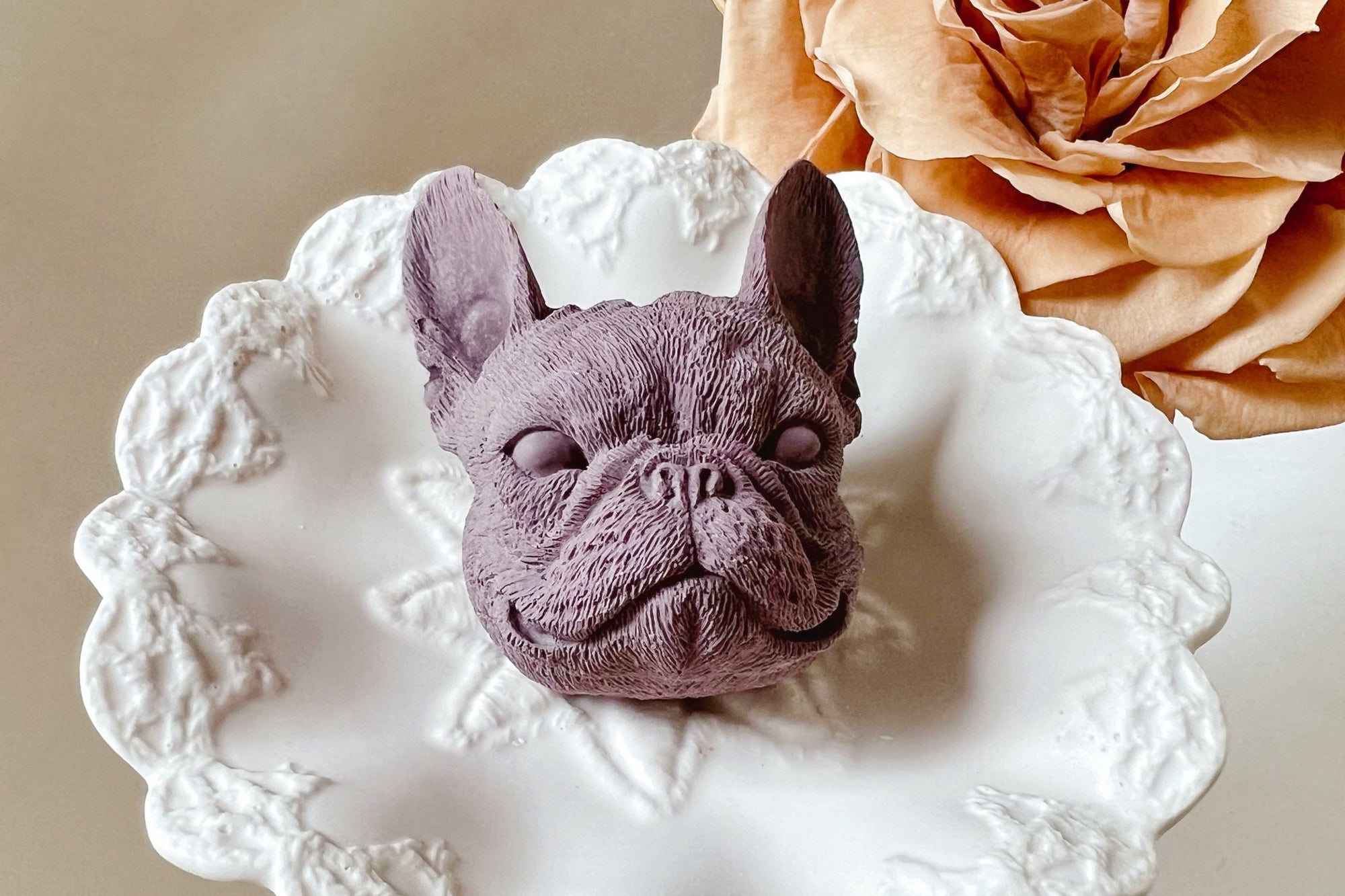 Handmade bulldog car vent air freshener - LMJ Candles