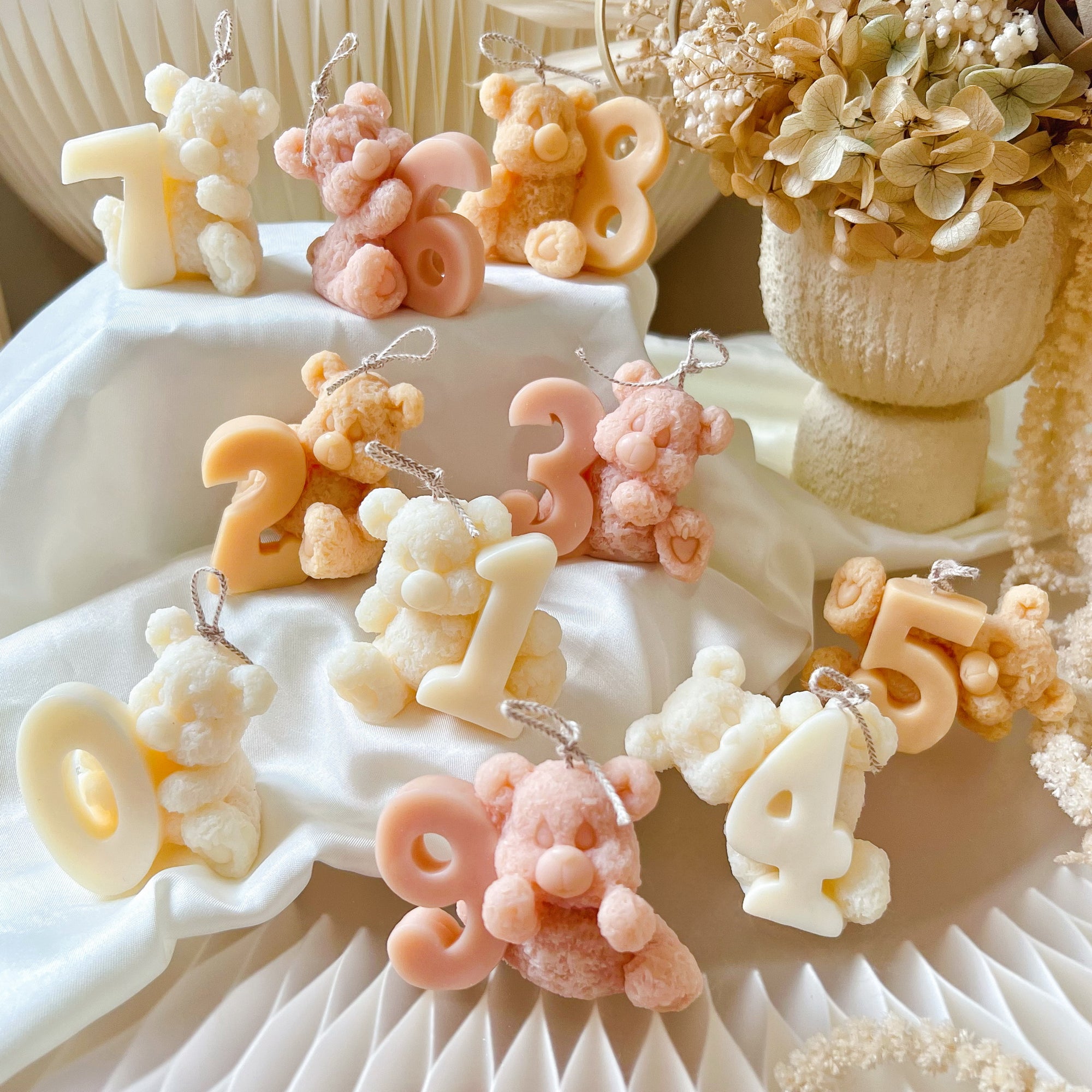 Customise Your Gift with LMJ Candles' Teddy Bear Birthday Number Candle