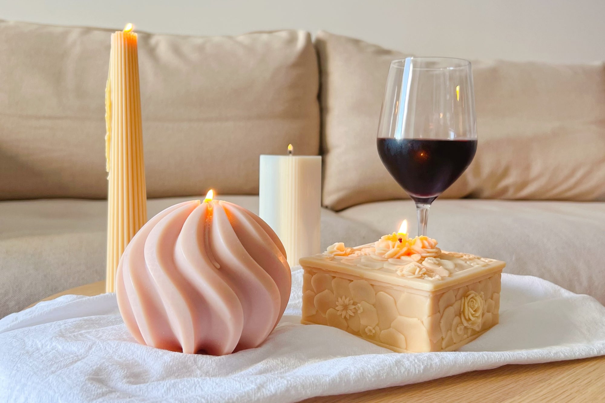 Handmade Soy Wax Decorative Candle, Pillar Candle, Sculpture Candle | LMJ Candles