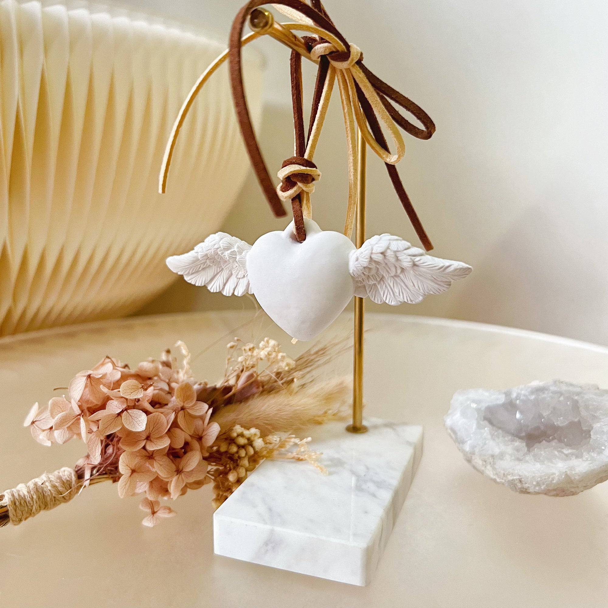 Best Car Air Fresheners and Aroma Diffuser, Angel Wings Heart Shaped Freshener, LMJ Candles