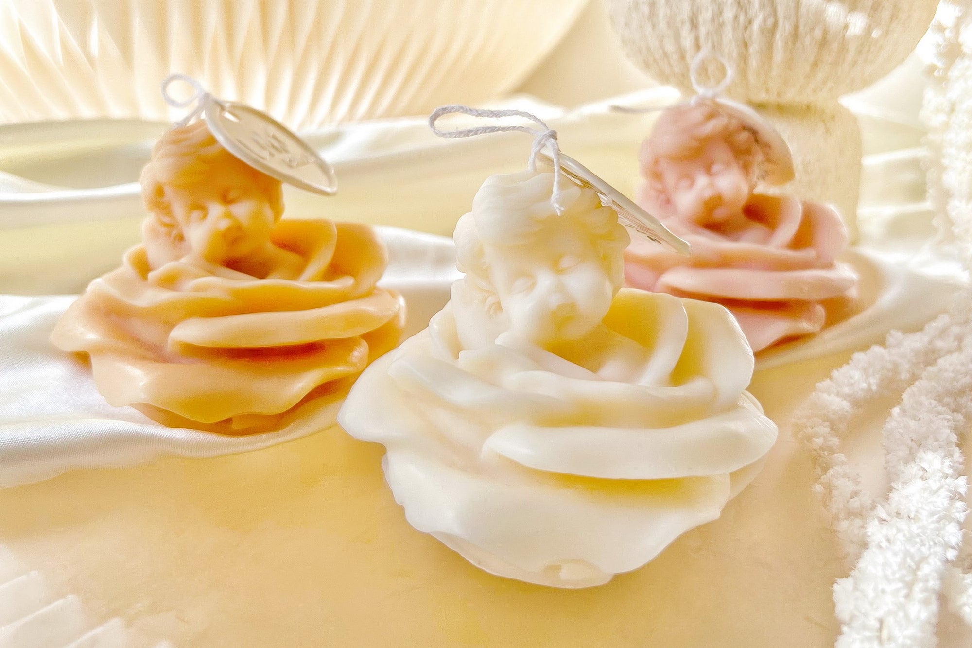 Handmade Rose Angel Flower Candles, Decorative Candles Australia| LMJ Candles