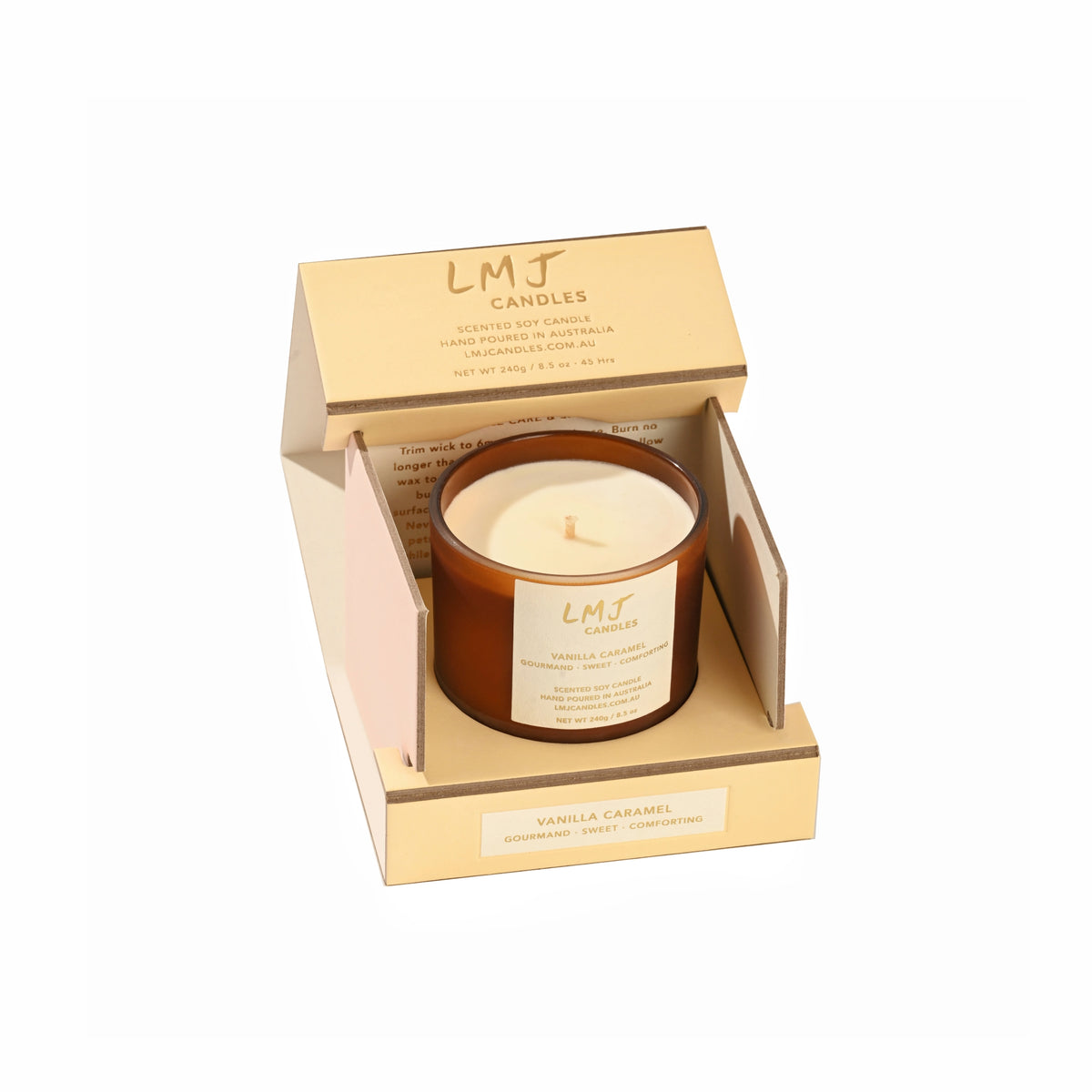 Vanilla Caramel Candle, Natural Soy Wax Candle, LMJ Candles