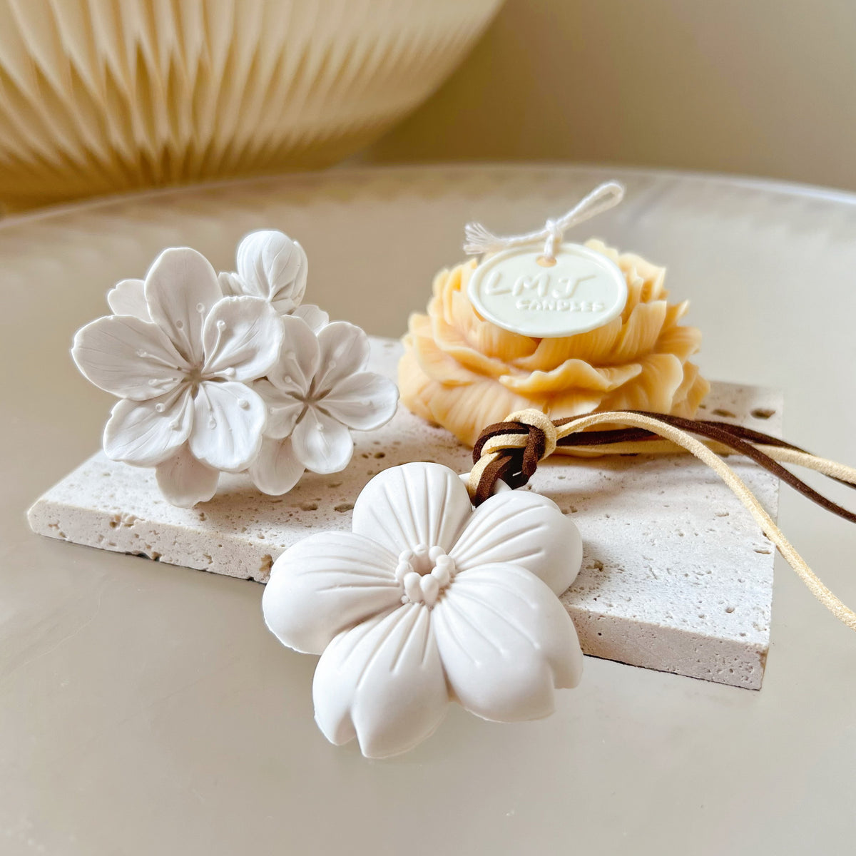 Cherry Blossom Car Air Freshener, Car Décor, Hanging Diffuser, Car Vent Clip | LMJ Candles