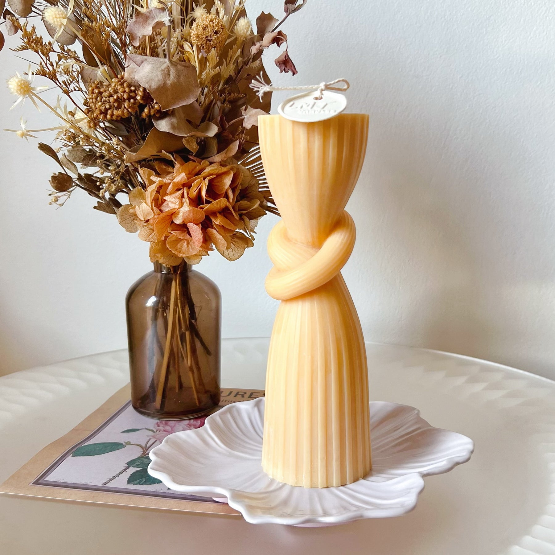 Handcrafted Hibiscus Flower Candle Tray - LMJ Candles
