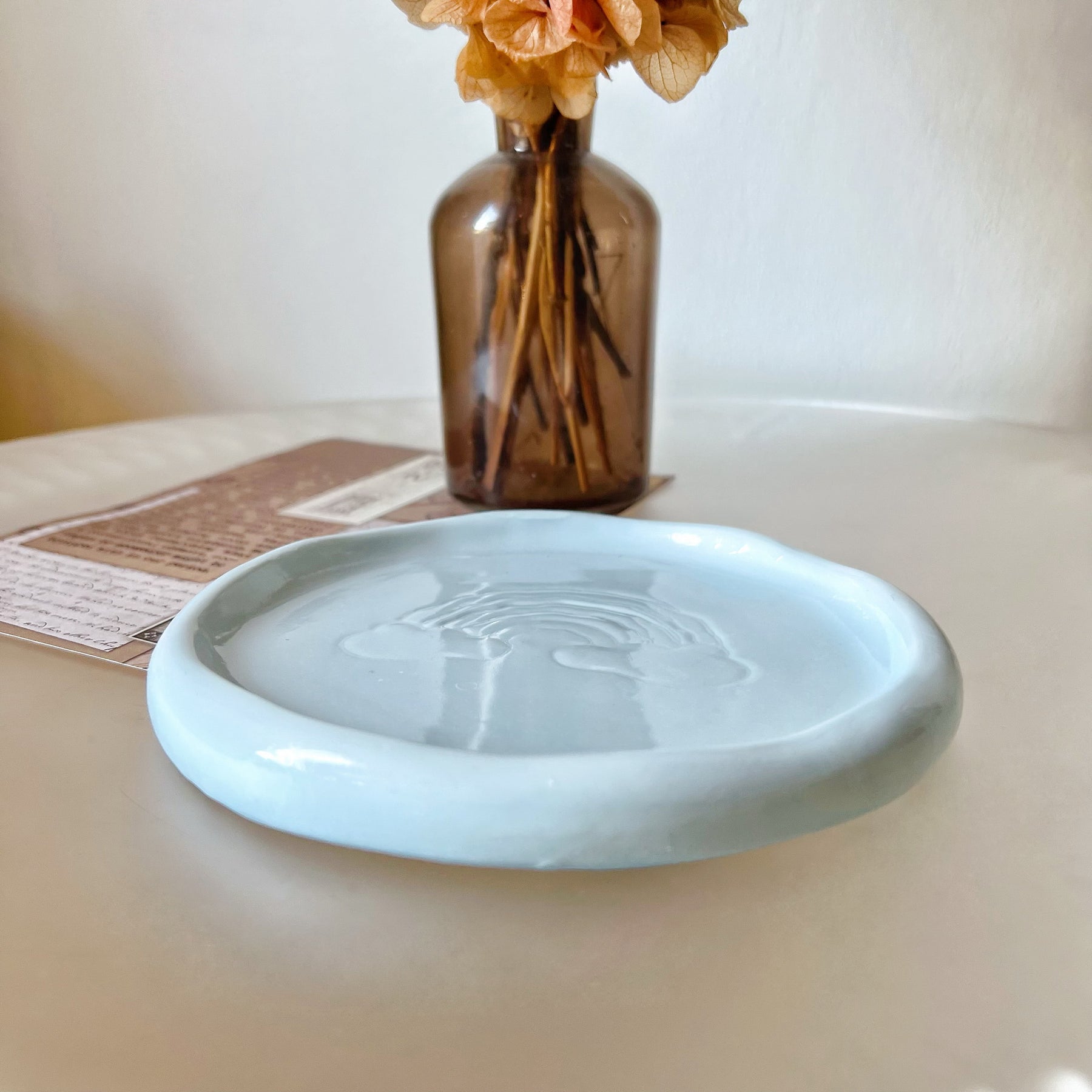 Handcrafted Rainbow Candle Round Tray - LMJ Candles