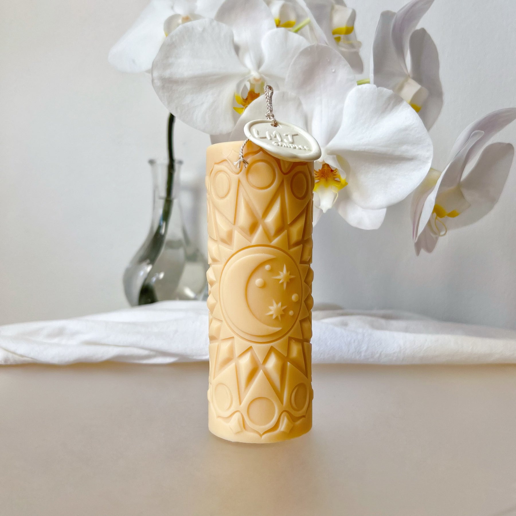 Eid & Ramadan Moon Candle, Handmade Pillar Candle | LMJ Candles