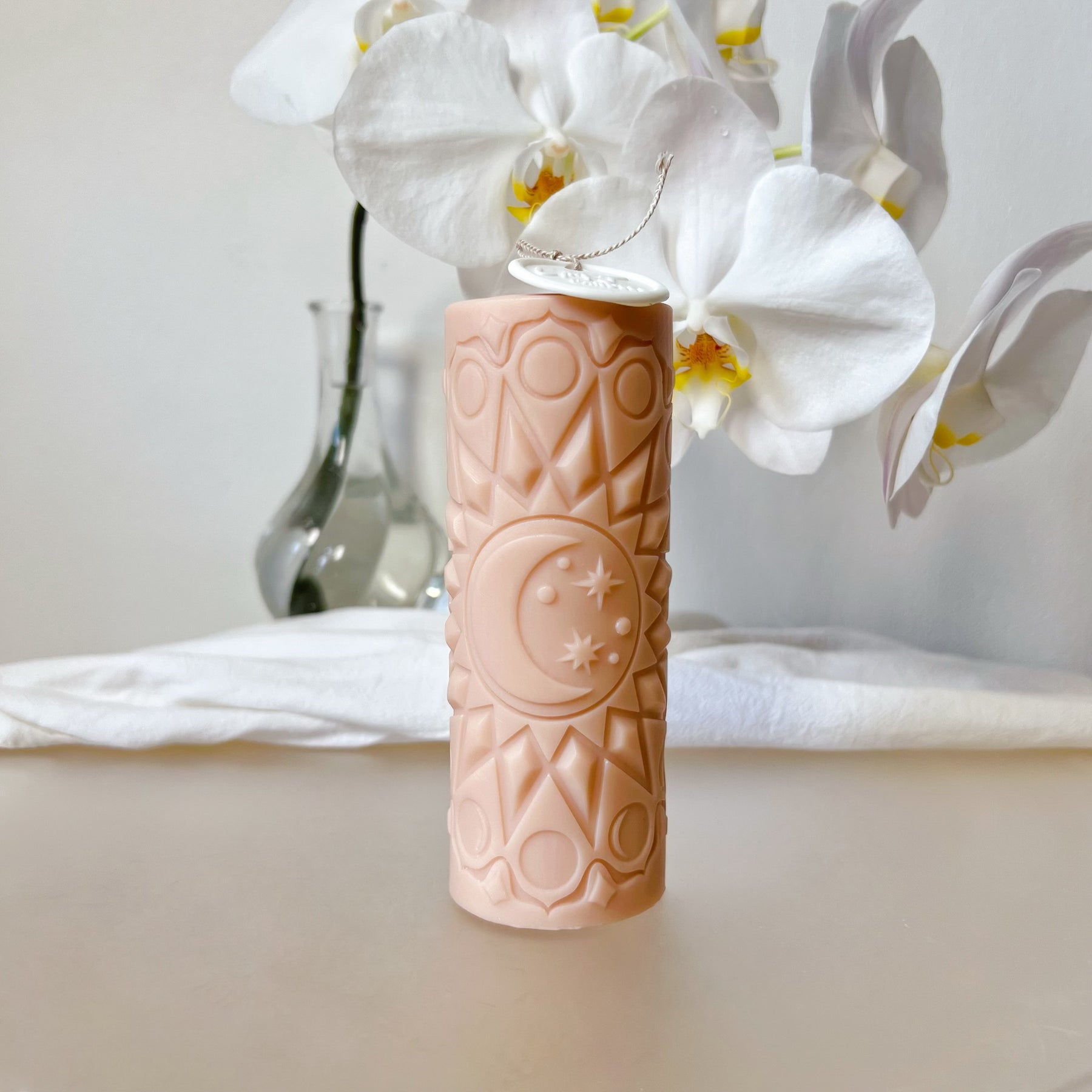 Eid & Ramadan Moon Candle, Handmade Pillar Candle | LMJ Candles