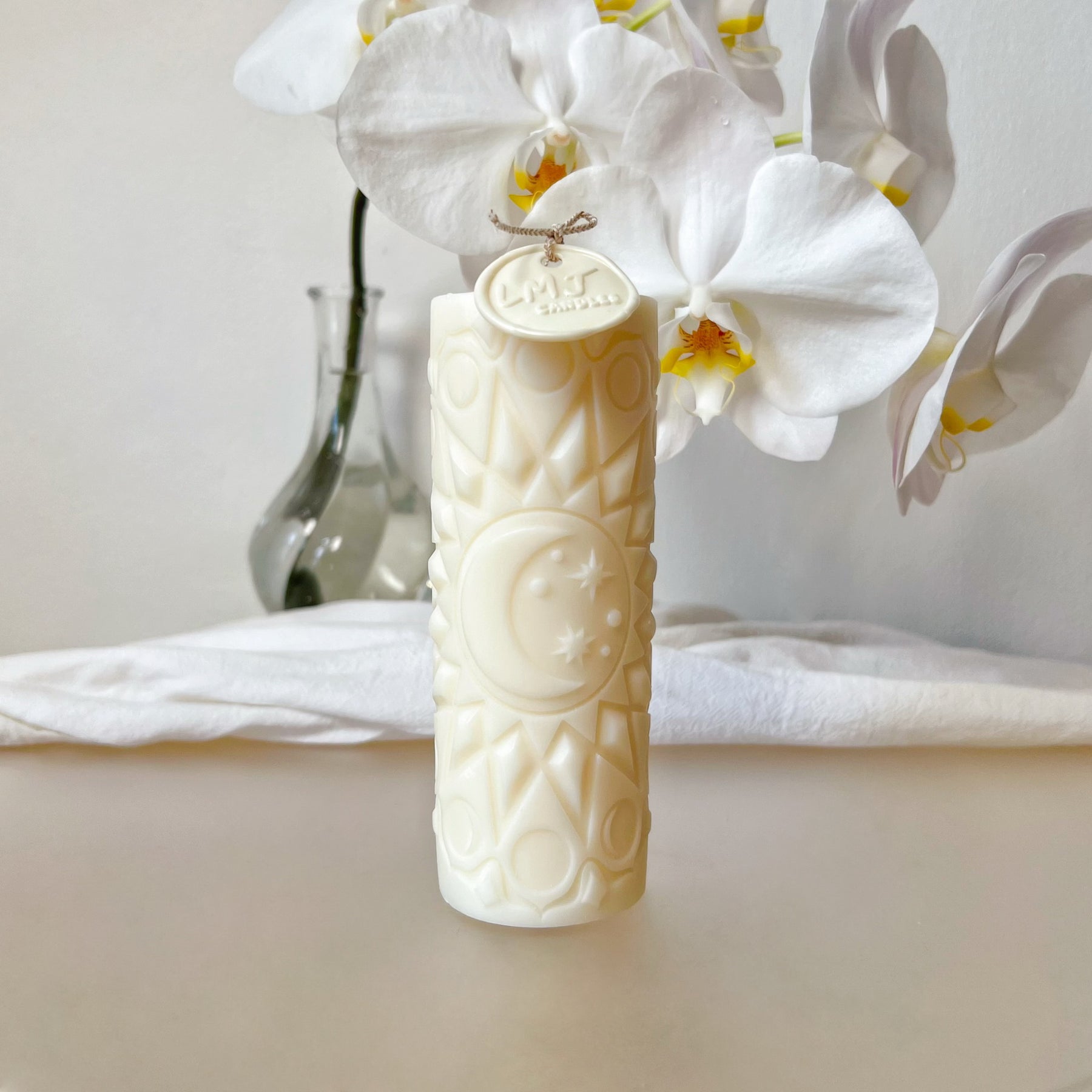 Eid & Ramadan Moon Candle, Handmade Pillar Candle | LMJ Candles