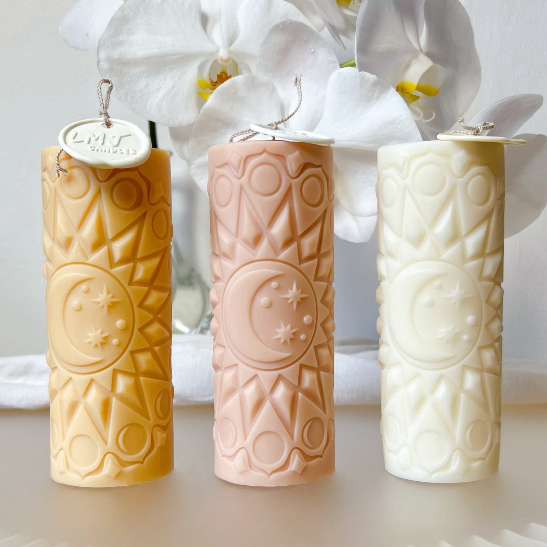 Eid & Ramadan Moon Candle, Handmade Pillar Candle | LMJ Candles