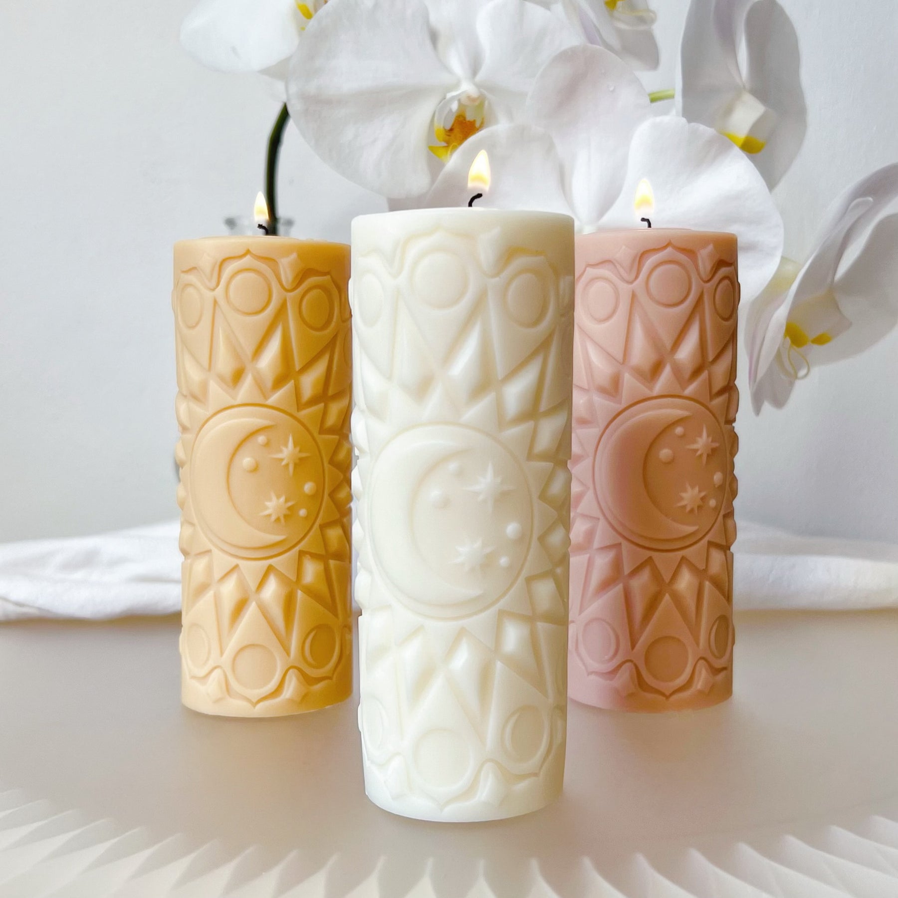 Eid & Ramadan Moon Candle, Handmade Pillar Candle | LMJ Candles