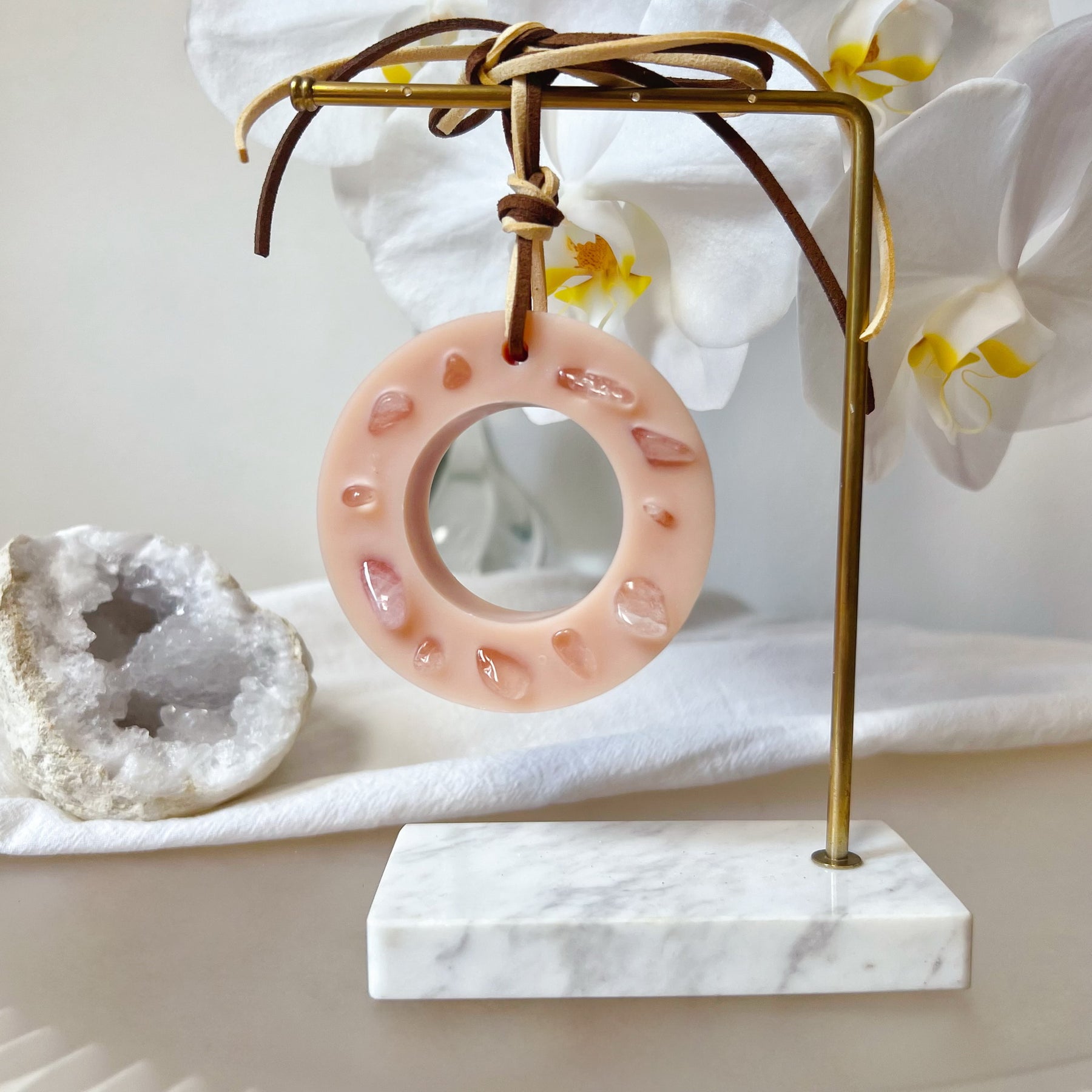 Handmade Rose Quartz Scented Soy Wax Tablets - LMJ Candles