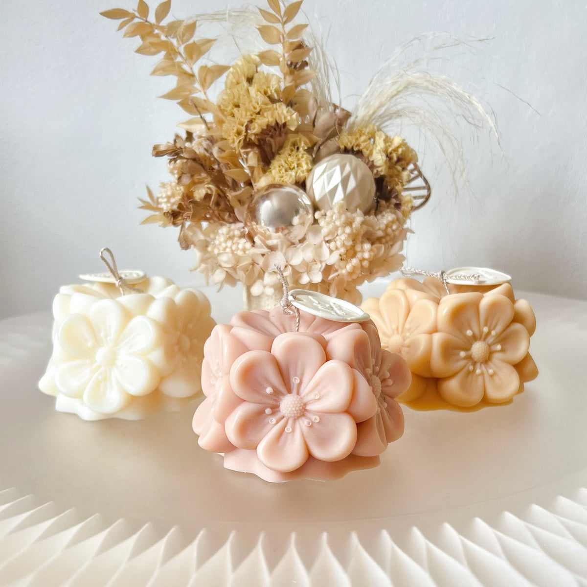 Cherry Blossom Scented Soy Candle, Handmade Floral Candle, LMJ Candles