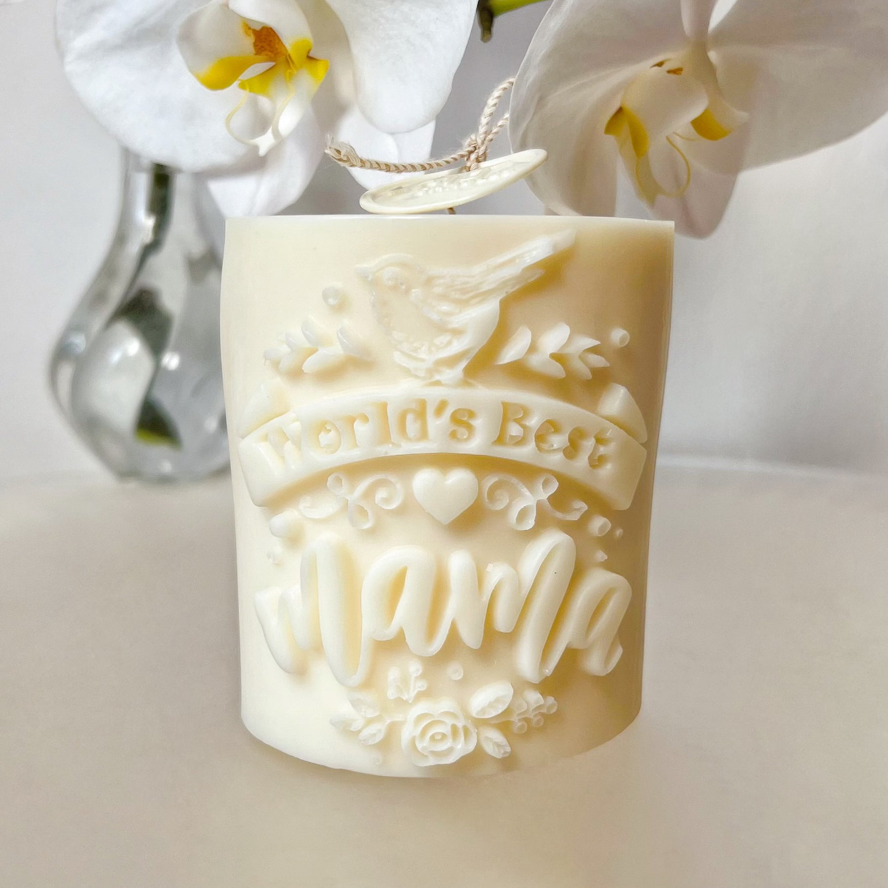 World's Best Mama Scented Soy Pillar Candle - LMJ Candles