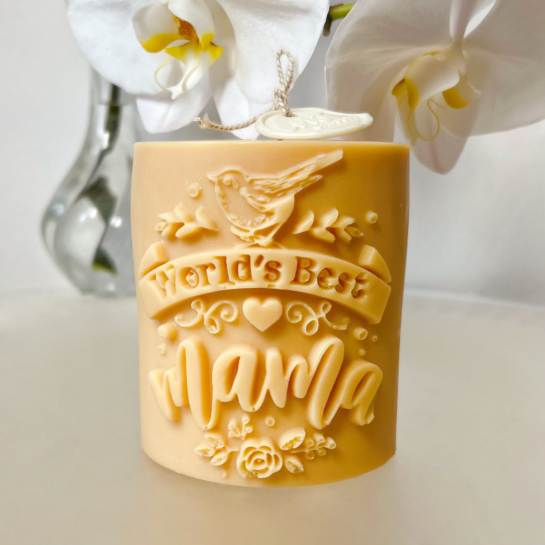 World's Best Mama Scented Soy Pillar Candle - LMJ Candles