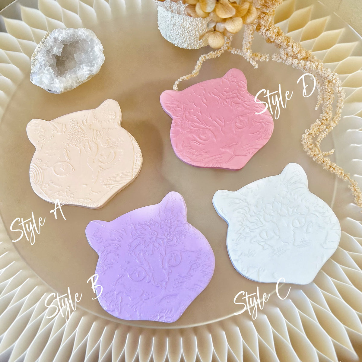 Handcrafted Coaster - Cat Bust Trinket Dishes | LMJ Candles