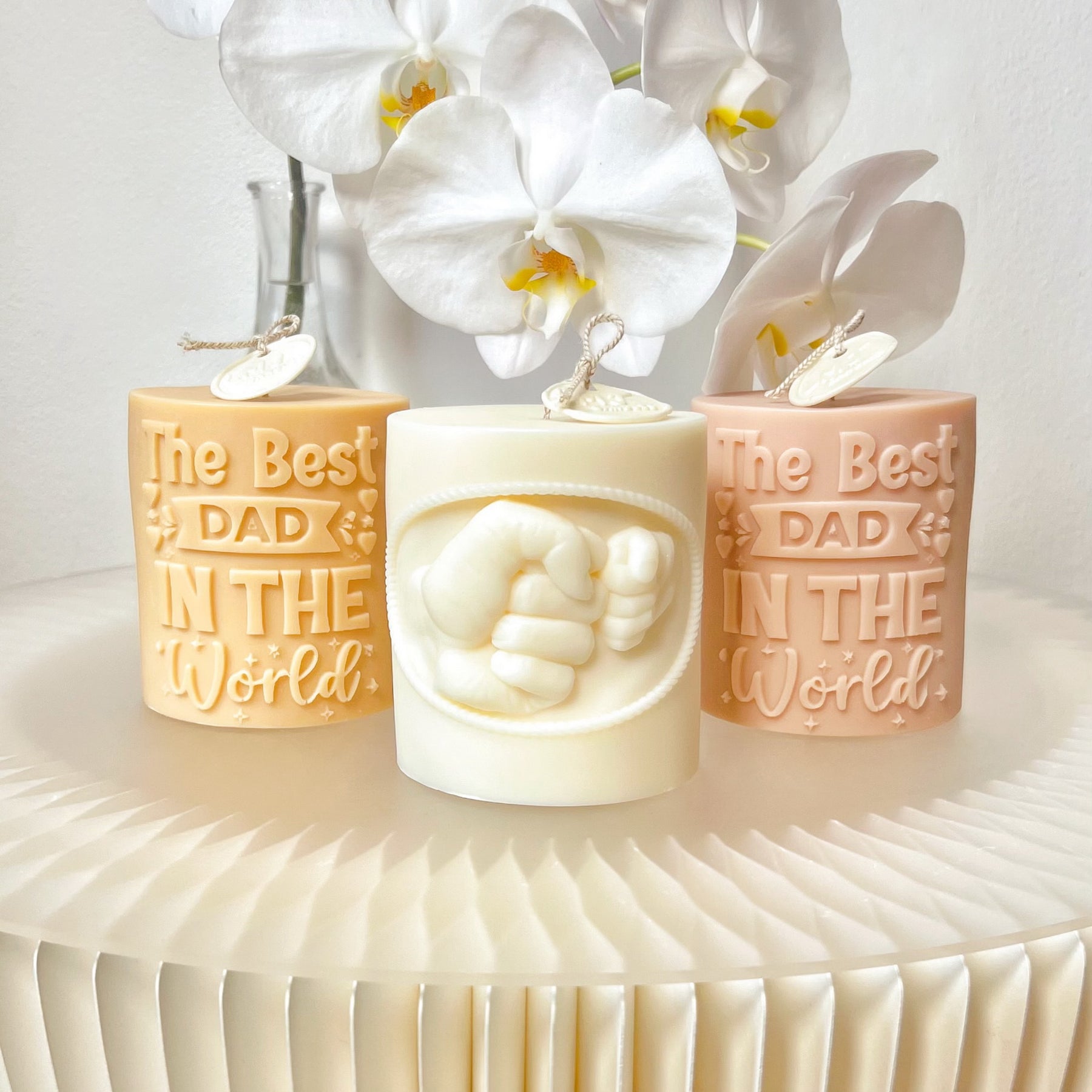 World's Best Dad Scented Soy Pillar Candle - LMJ Candles