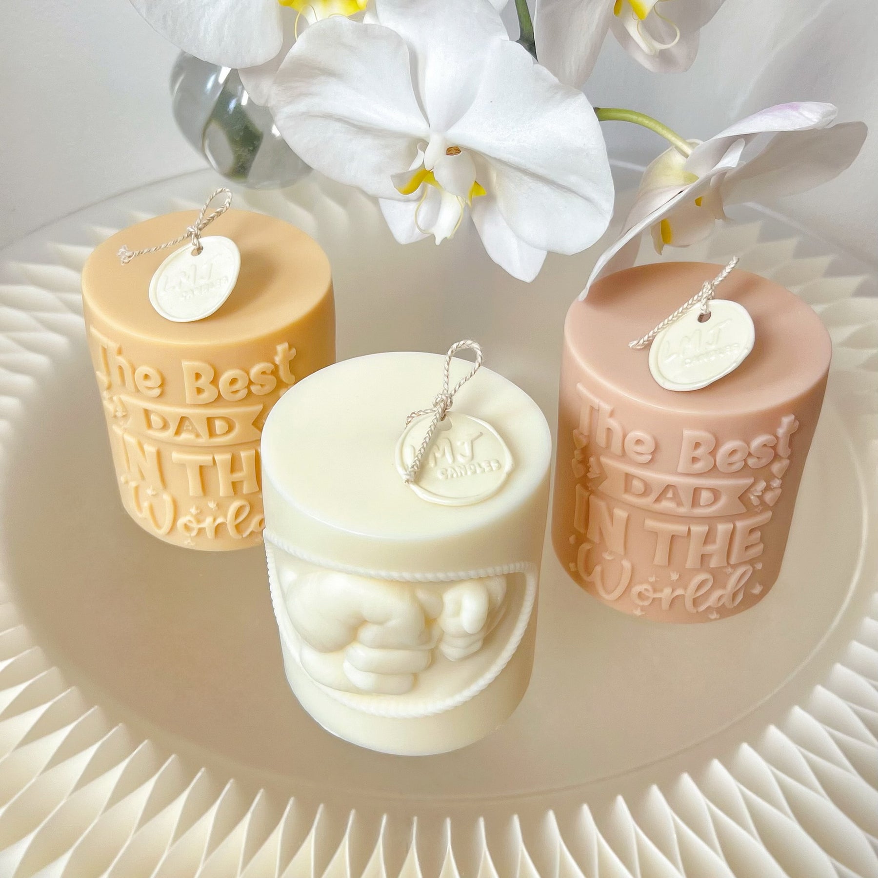World's Best Dad Scented Soy Pillar Candle - LMJ Candles