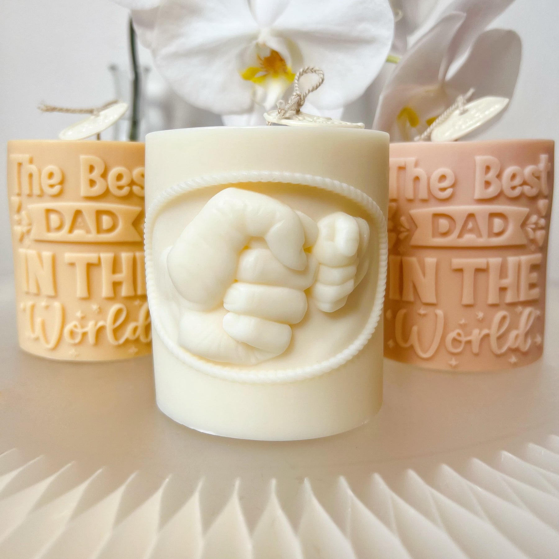 World's Best Dad Scented Soy Pillar Candle - LMJ Candles
