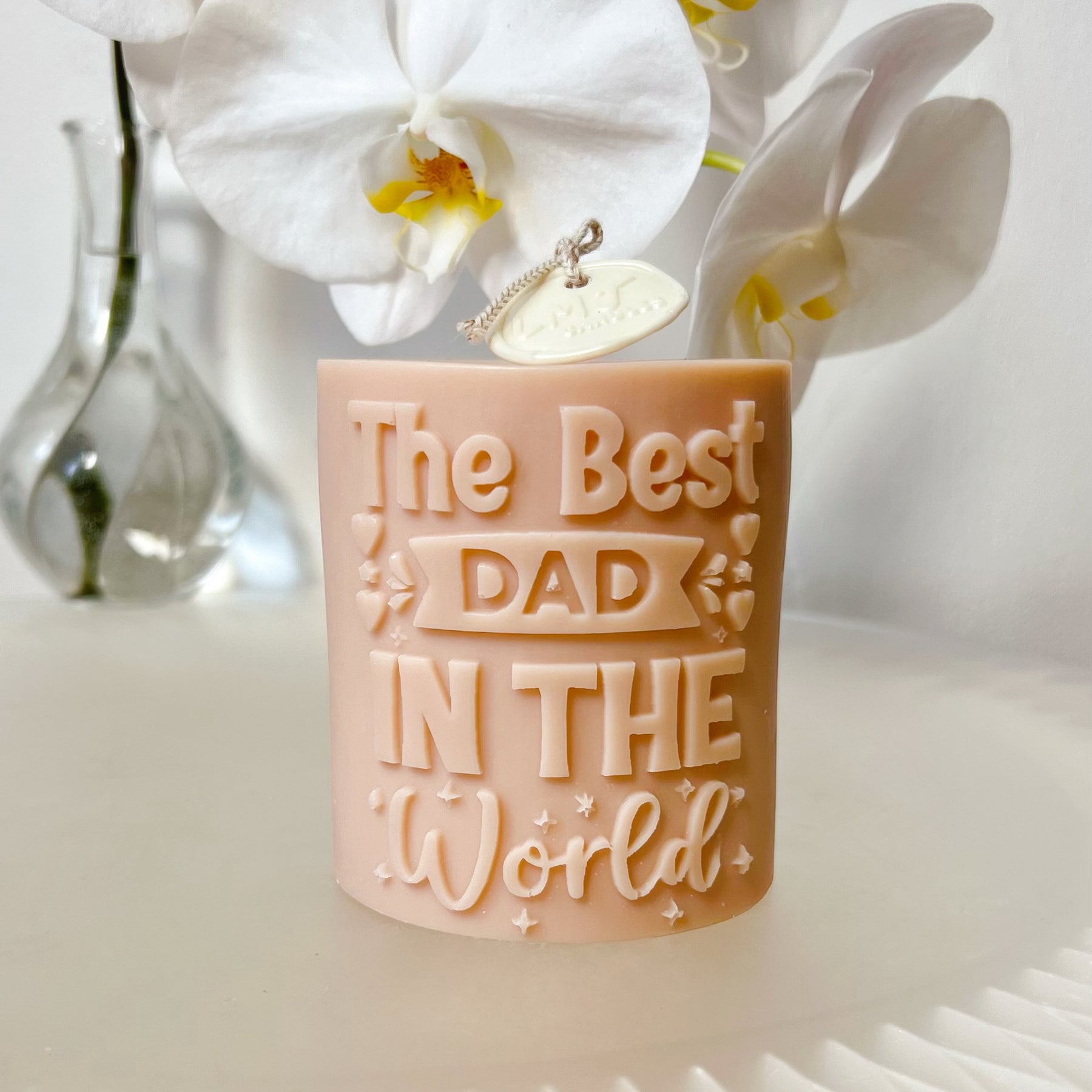 World's Best Dad Scented Soy Pillar Candle - LMJ Candles