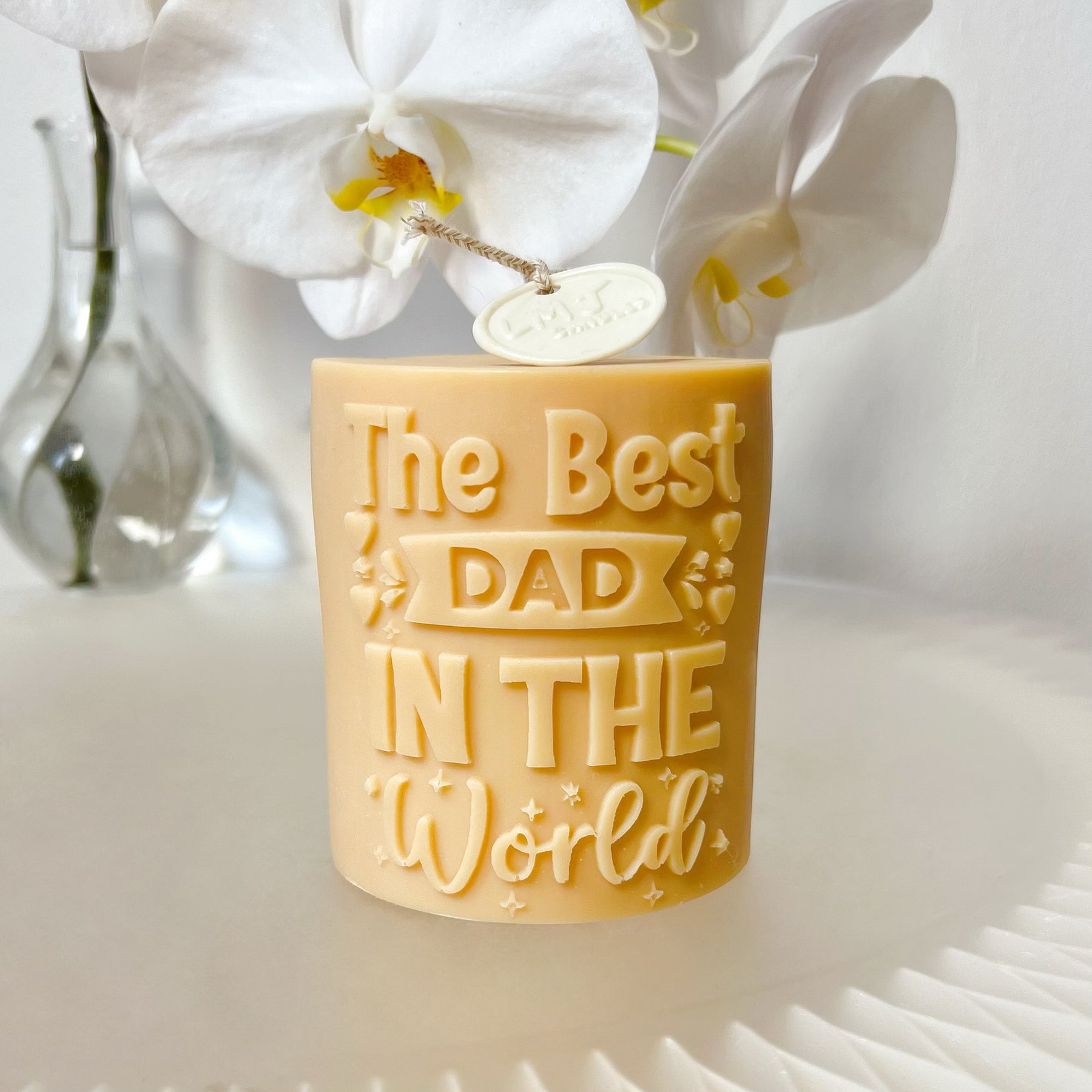 World's Best Dad Scented Soy Pillar Candle - LMJ Candles