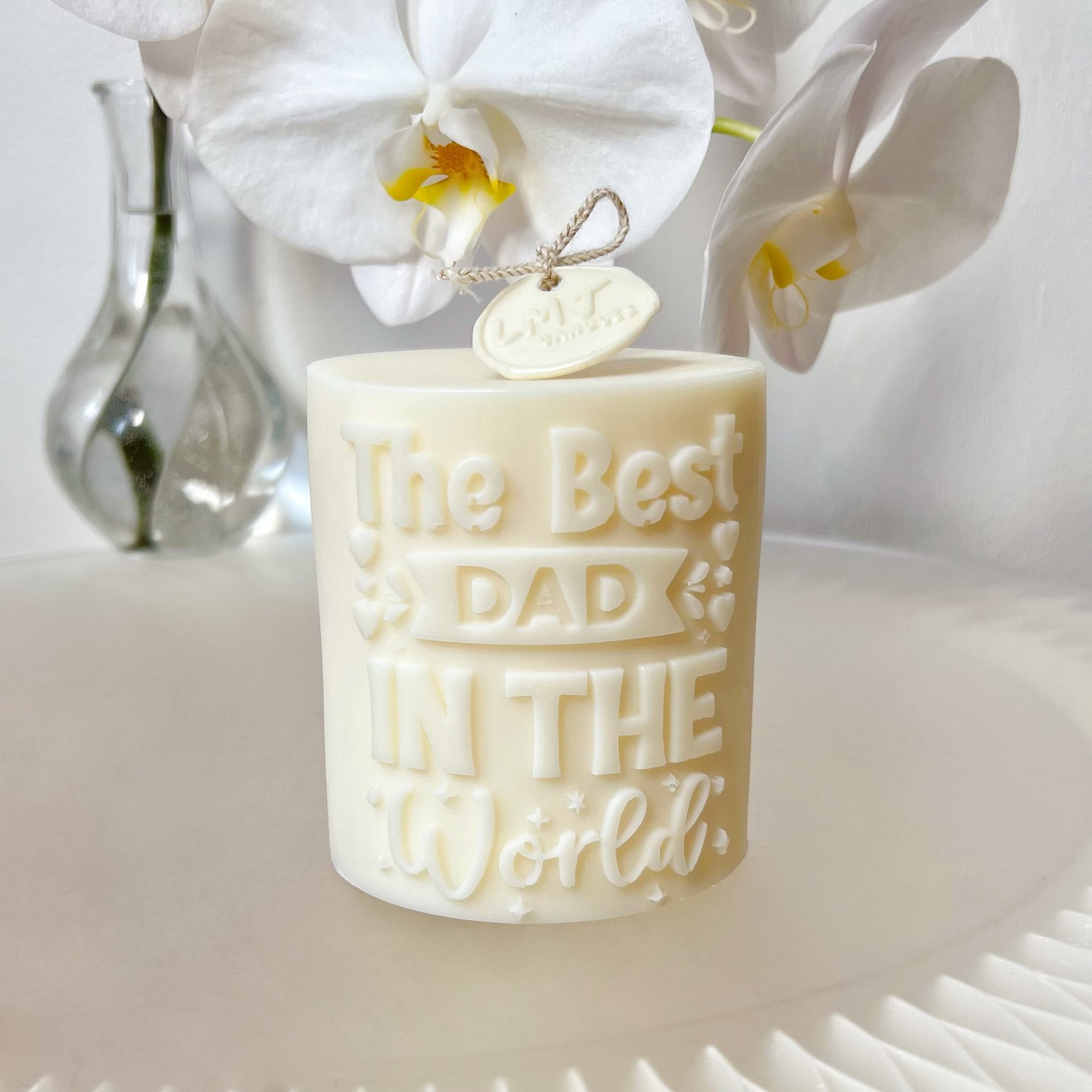 World's Best Dad Scented Soy Pillar Candle - LMJ Candles