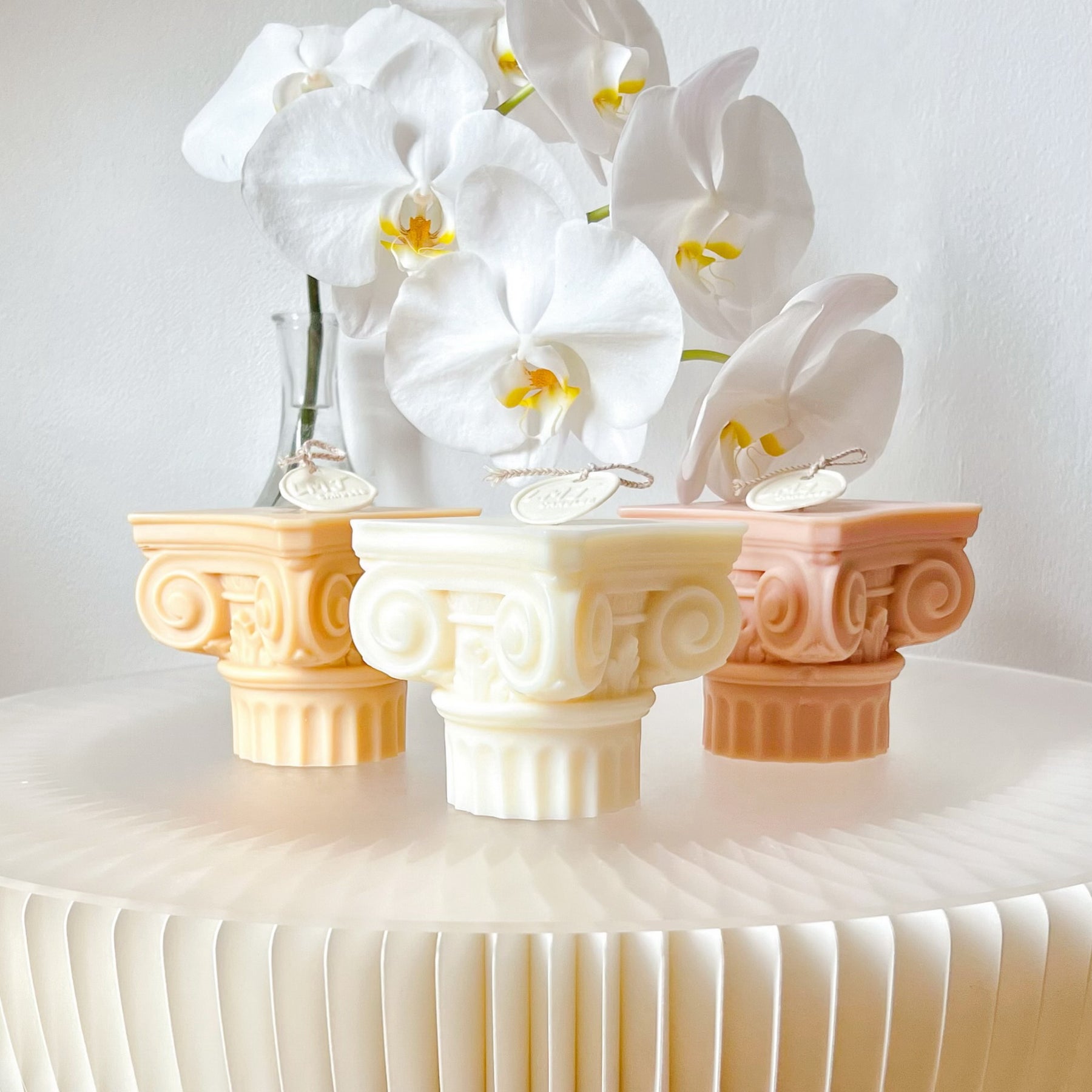 Roman Column Scented Soy Pillar Candle - LMJ Candles