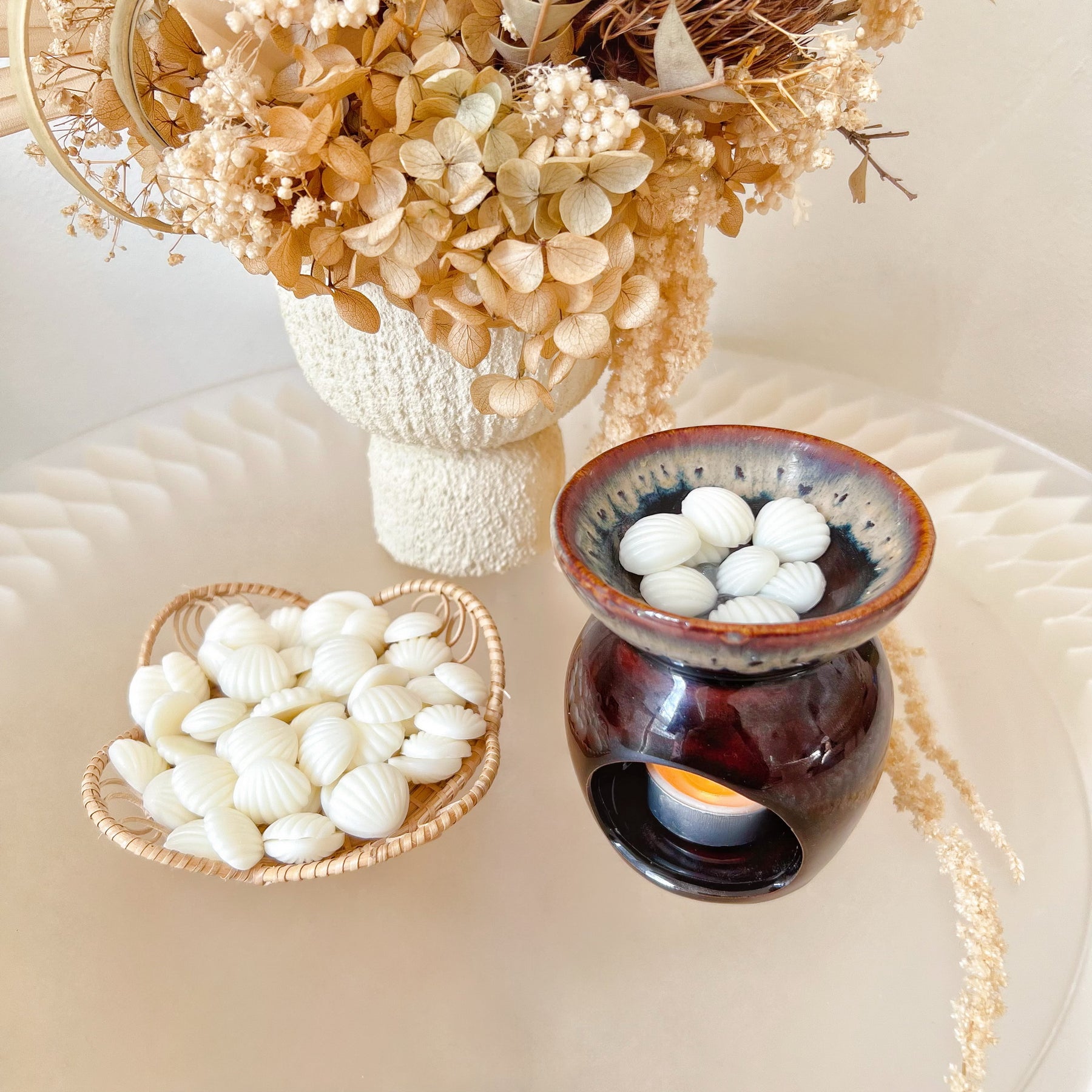 Natural Soy Wax Melts, Mini Shell Wax Tarts, LMJ Candles