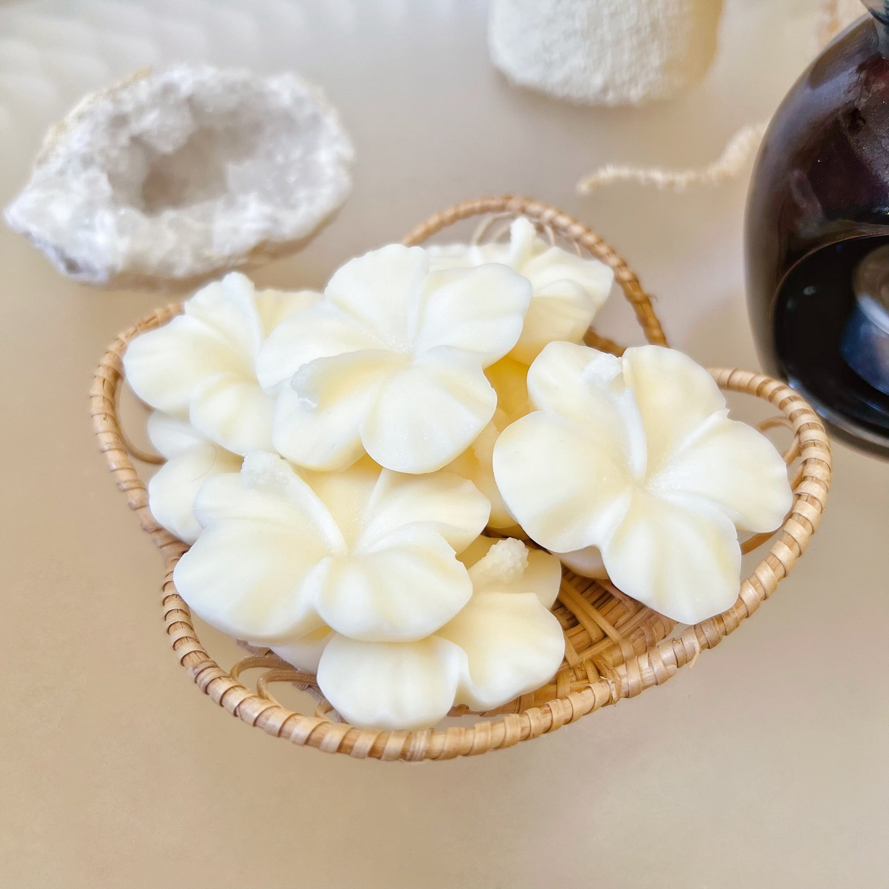 Hibiscus Flower Shaped Soy Wax Melts, Wax Tarts, LMJ Candles