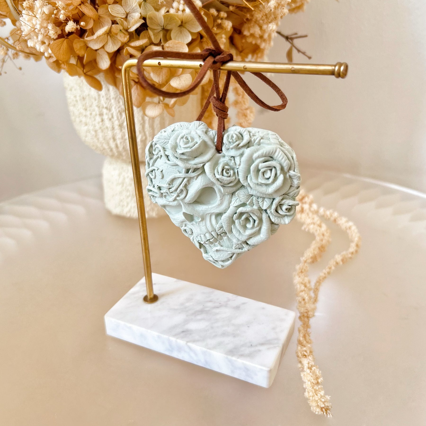Rose Skull Heart Shaped Air Freshener - Car Hanging Diffuser | LMJ Candles
