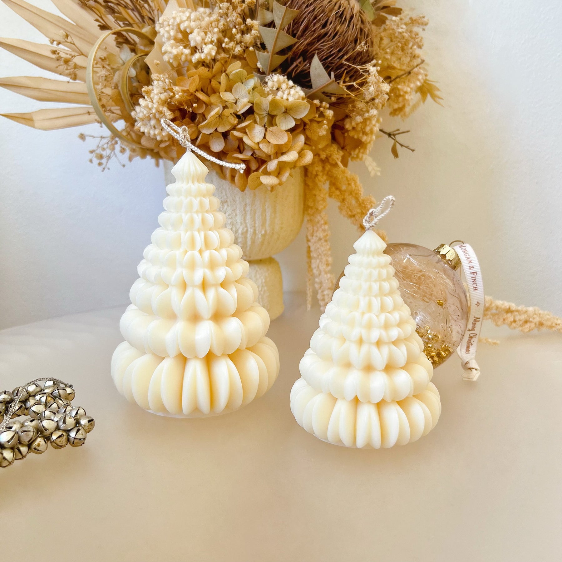 Petal Origami Christmas Tree Candle, Xmas Décor & Gift, LMJ Candles