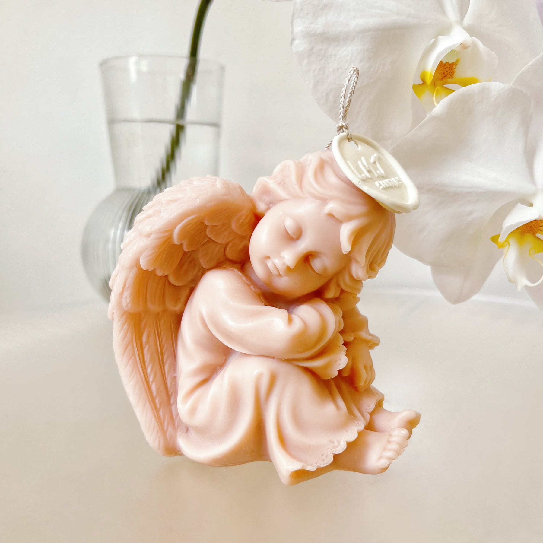 Winged Cherub Scented Soy Candle, Angel Candle - LMJ Candles