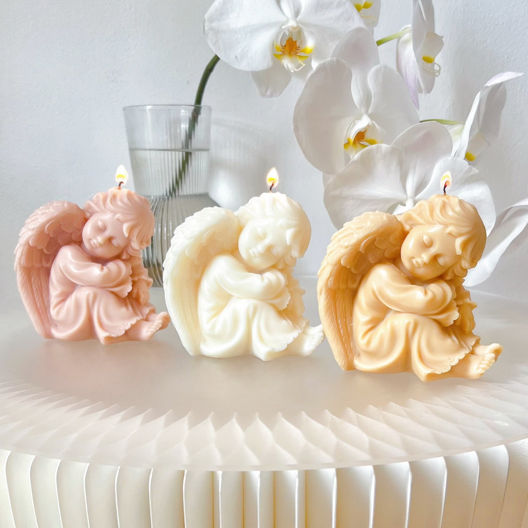 Winged Cherub Scented Soy Candle, Angel Candle - LMJ Candles