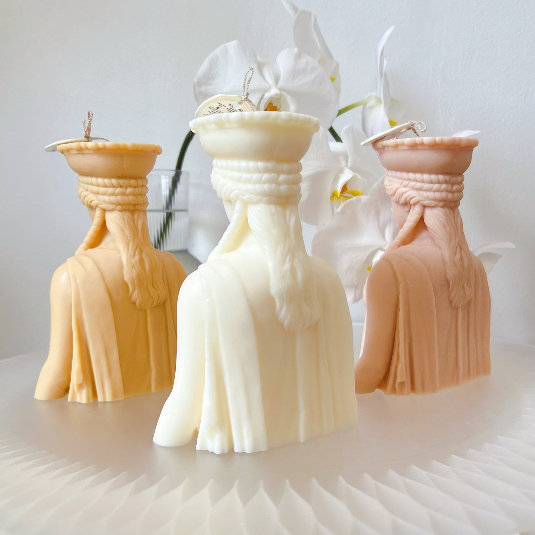 Caryatid Statue Scented Soy Candle, Greek Art - LMJ Candles