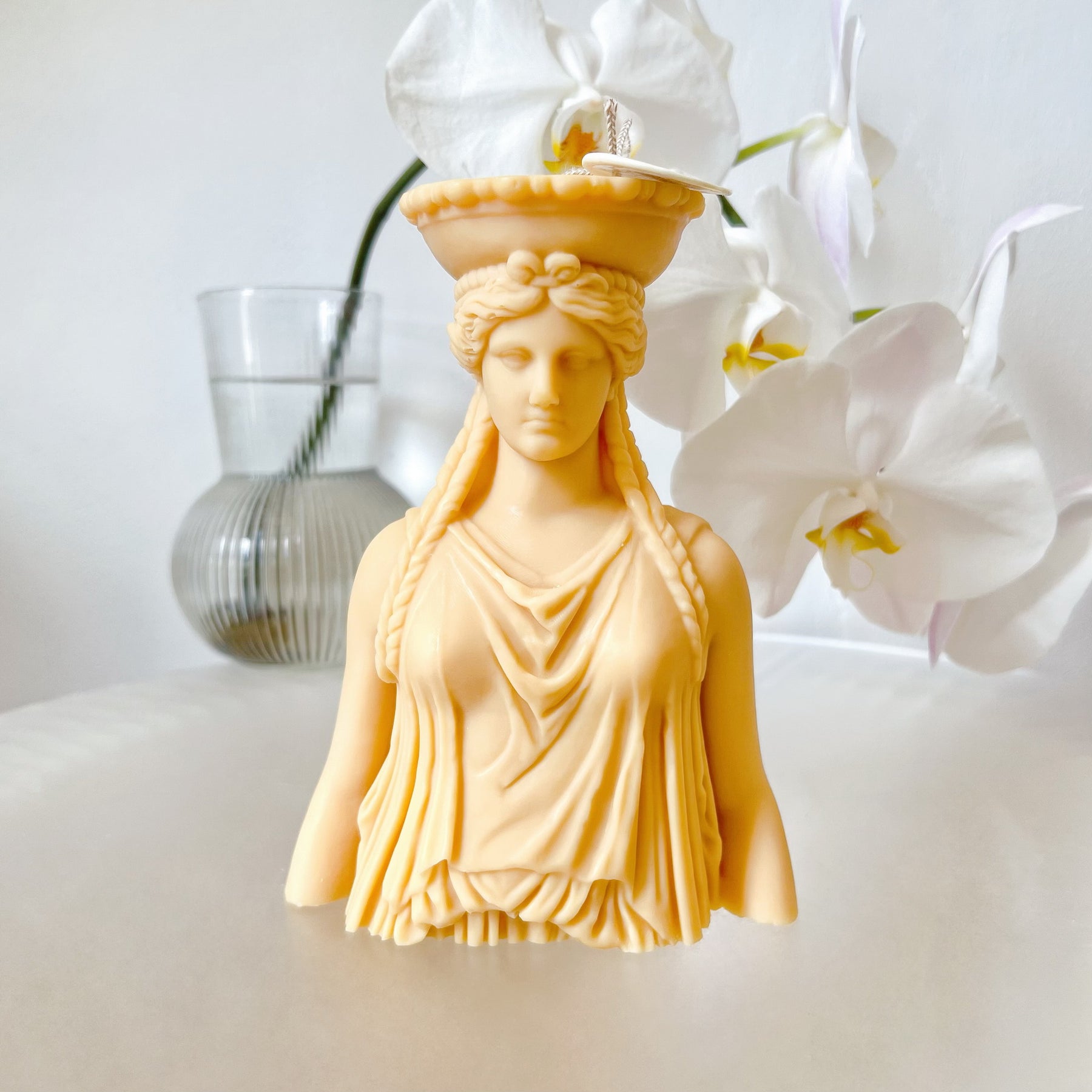 Caryatid Statue Scented Soy Candle, Greek Art - LMJ Candles