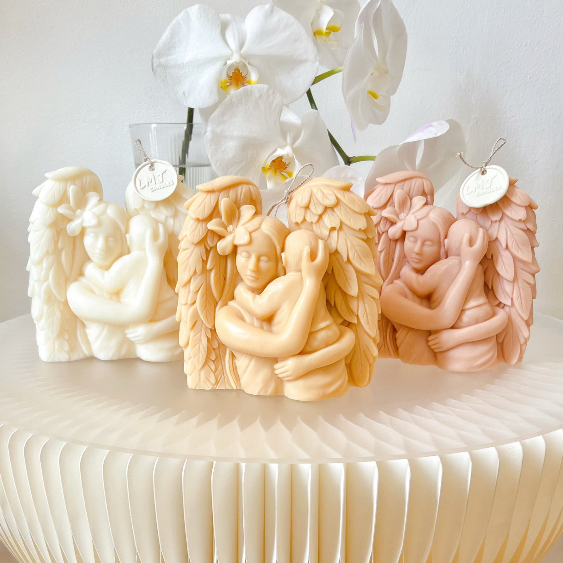 Mother and Baby Winged Angel Scented Soy Candle - LMJ Candles