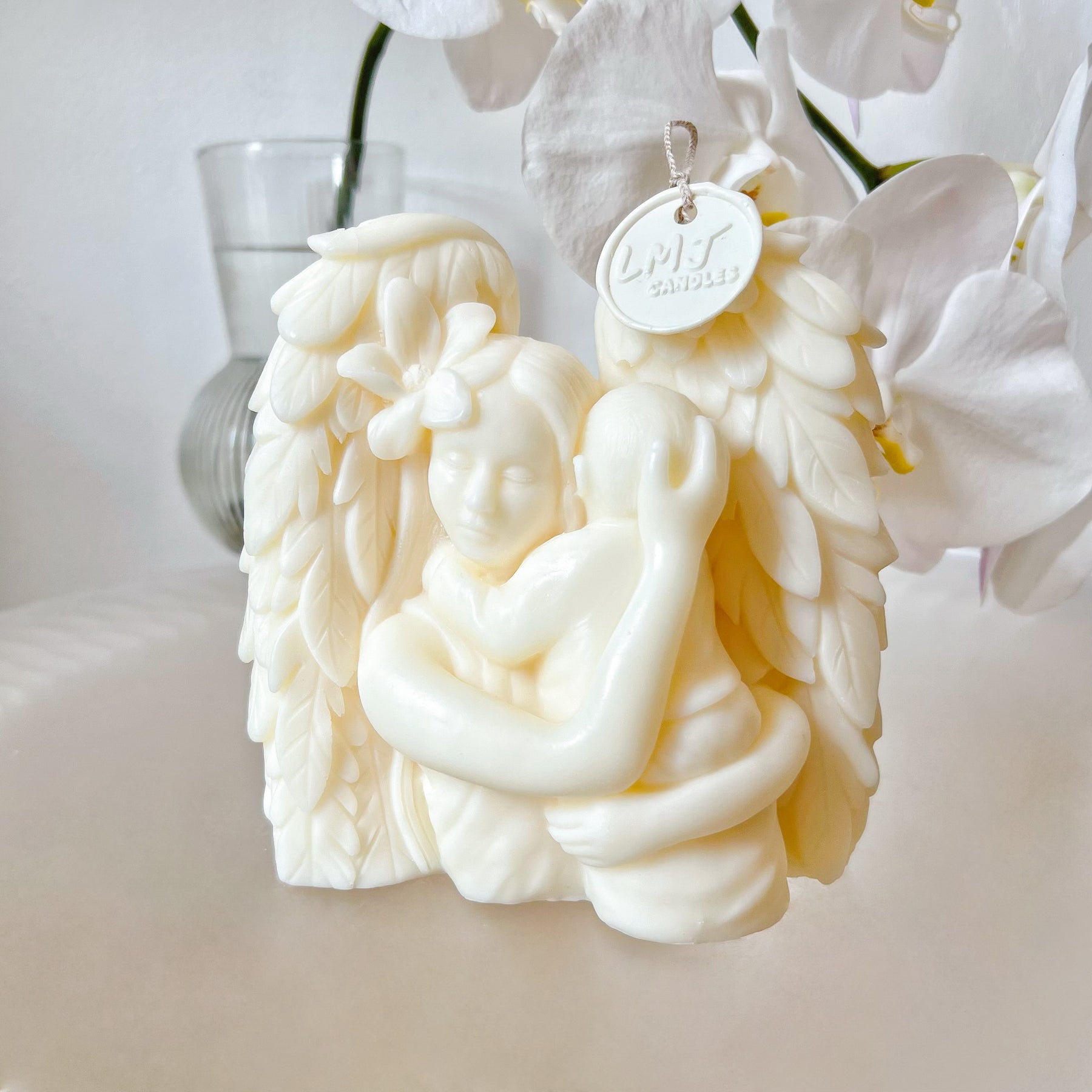 Mother and Baby Winged Angel Scented Soy Candle - LMJ Candles