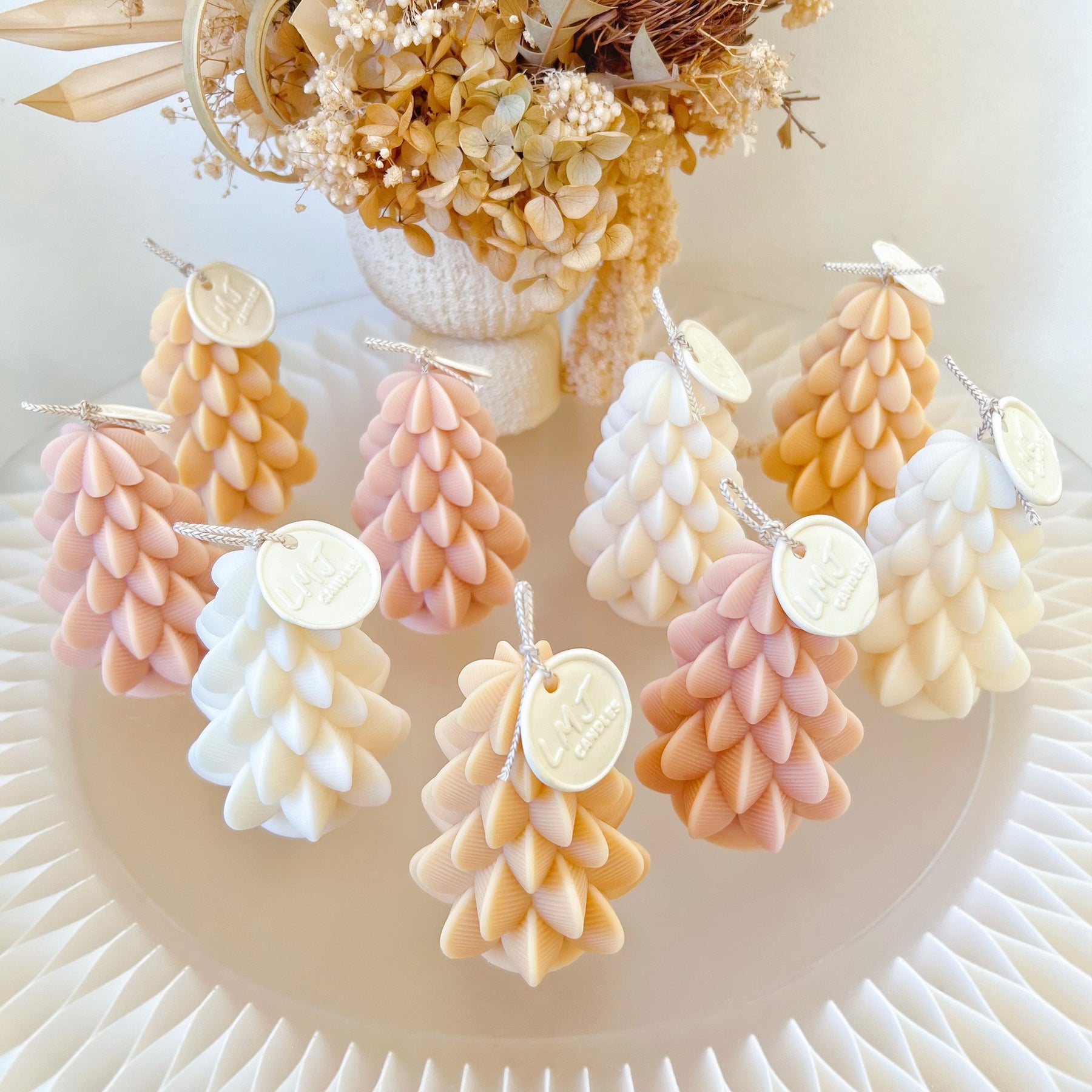 Pinecone Christmas Tree Soy Candle, Xmas Gift, LMJ Candles