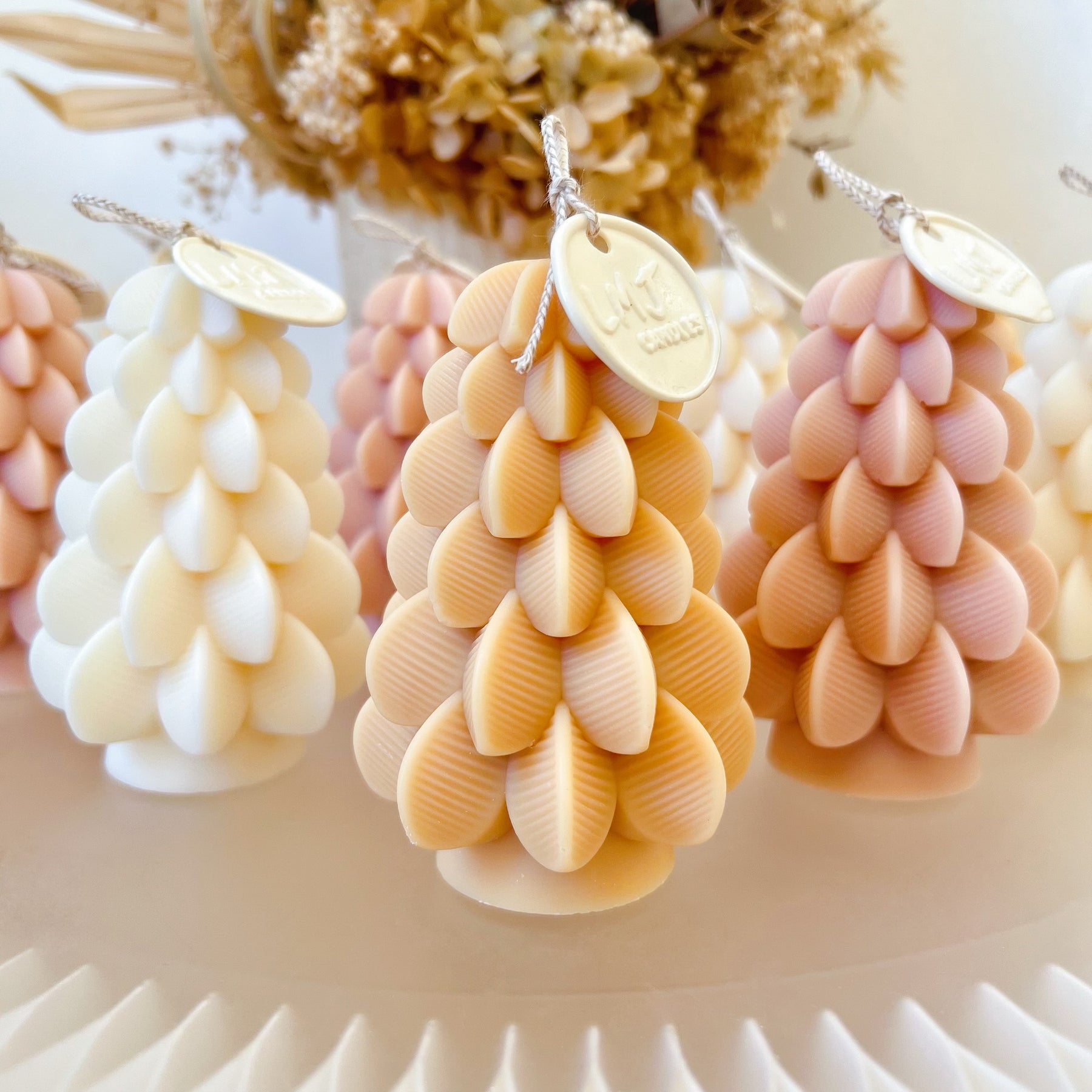 Set of 4 Festive Soy Candles, Christmas Décor & Gifts, LMJ Candles