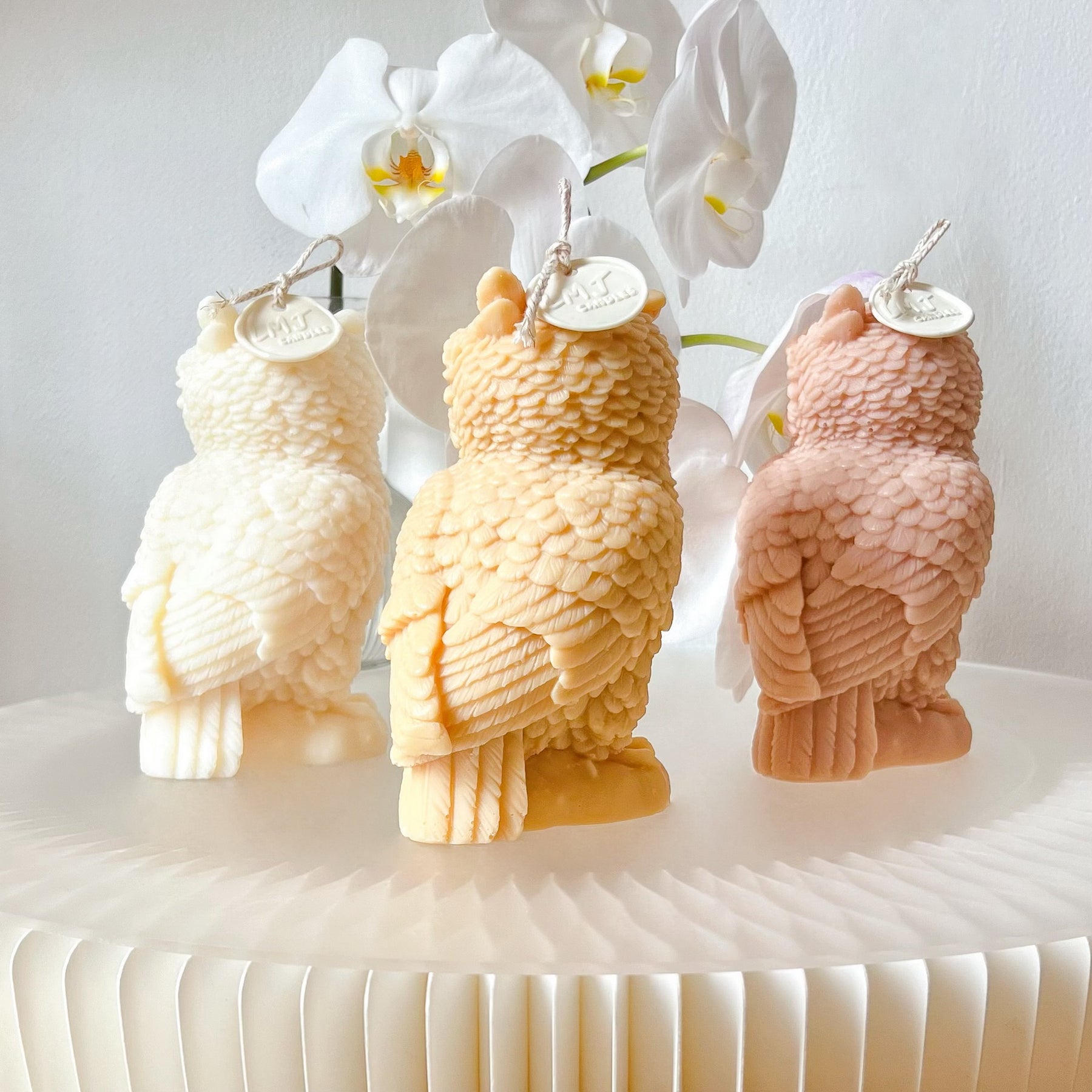 Handmade Large Owl Shaped Scented Soy Candle from LMJ Candles Australia