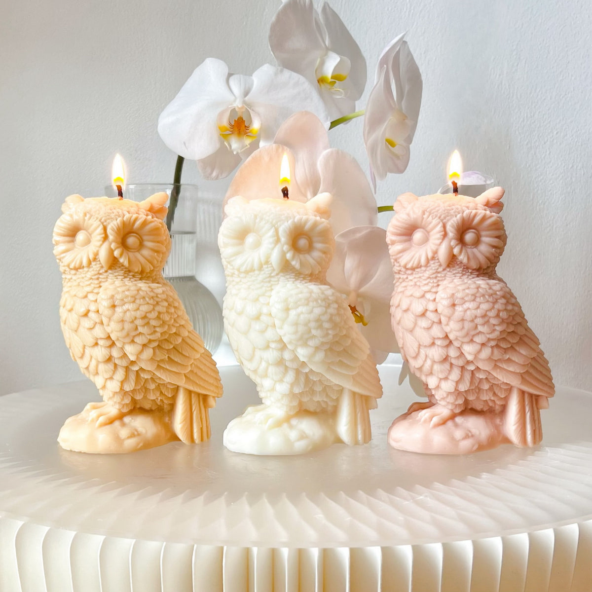 Handmade Large Owl Shaped Scented Soy Candle from LMJ Candles Australia