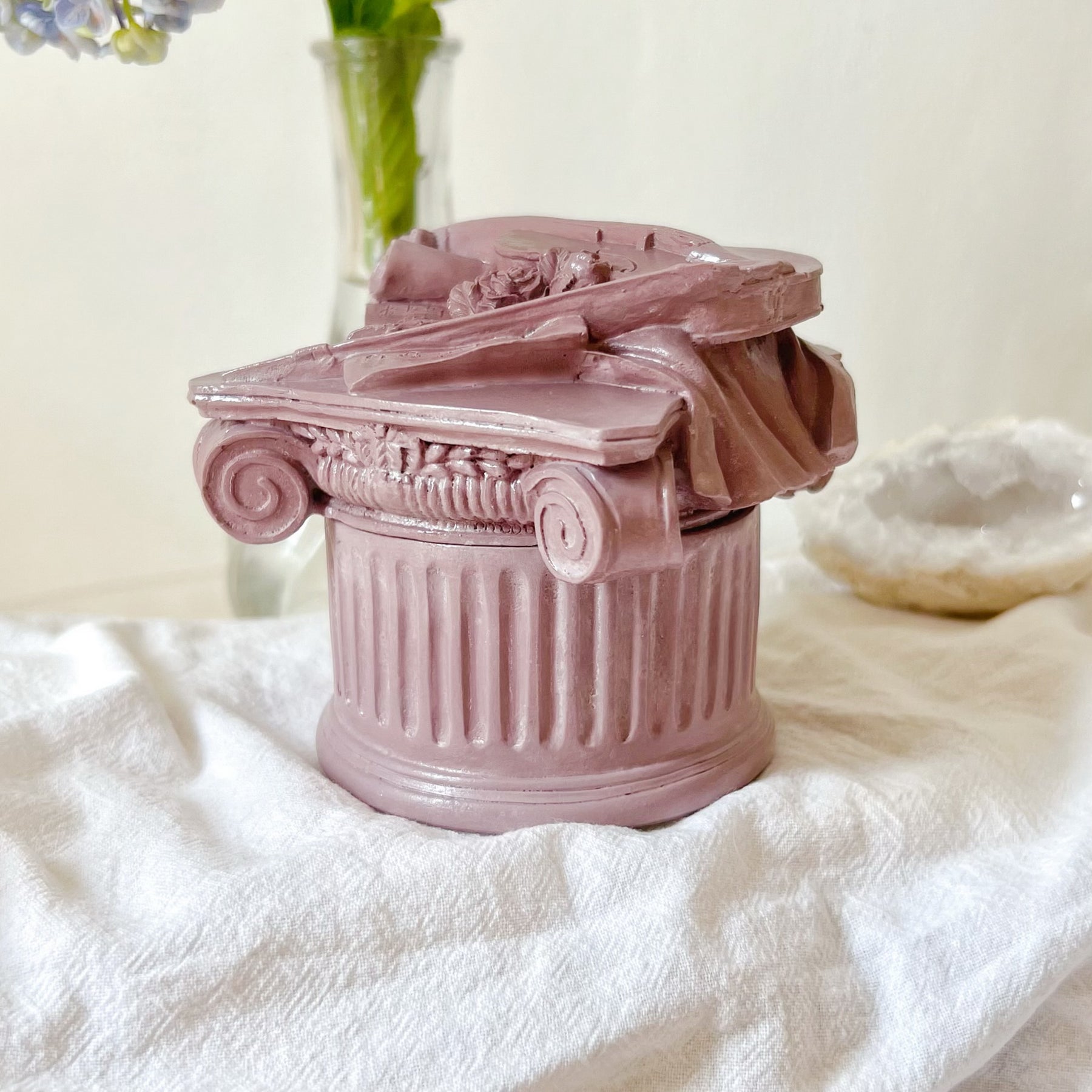 Handcrafted Violin Roman Column Trinket Box - LMJ Candles