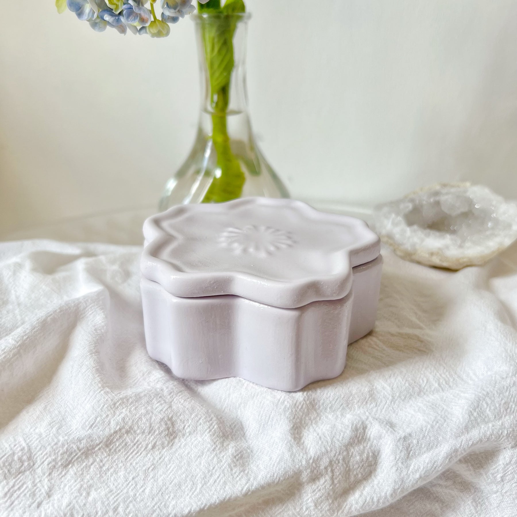 Handcrafted Cherry Flower Trinket Box - LMJ Candles