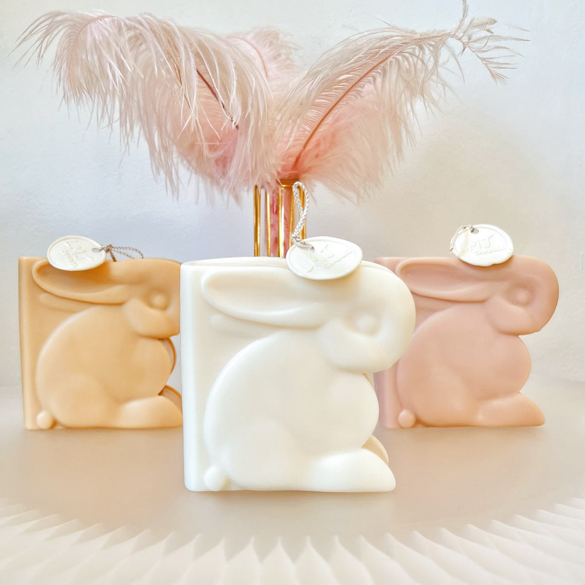 Bunny Book Shaped Scented Soy Candle, Easter Candle, LMJ Candles