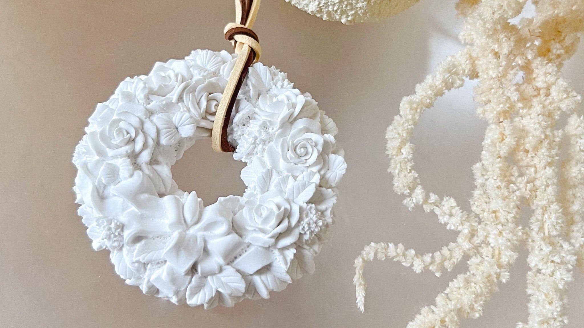 Handmade Rose Wreath Home Hanging Diffuser - LMJ Candles