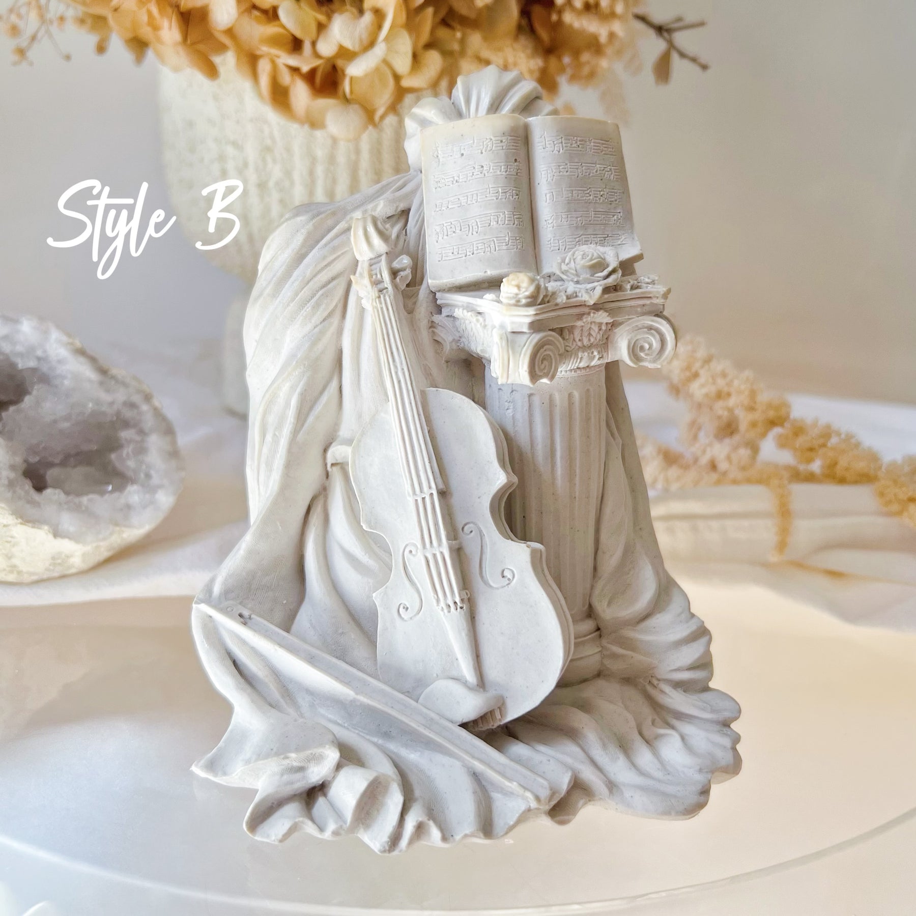 Handmade Violin Roman Column Bookends - LMJ Candles
