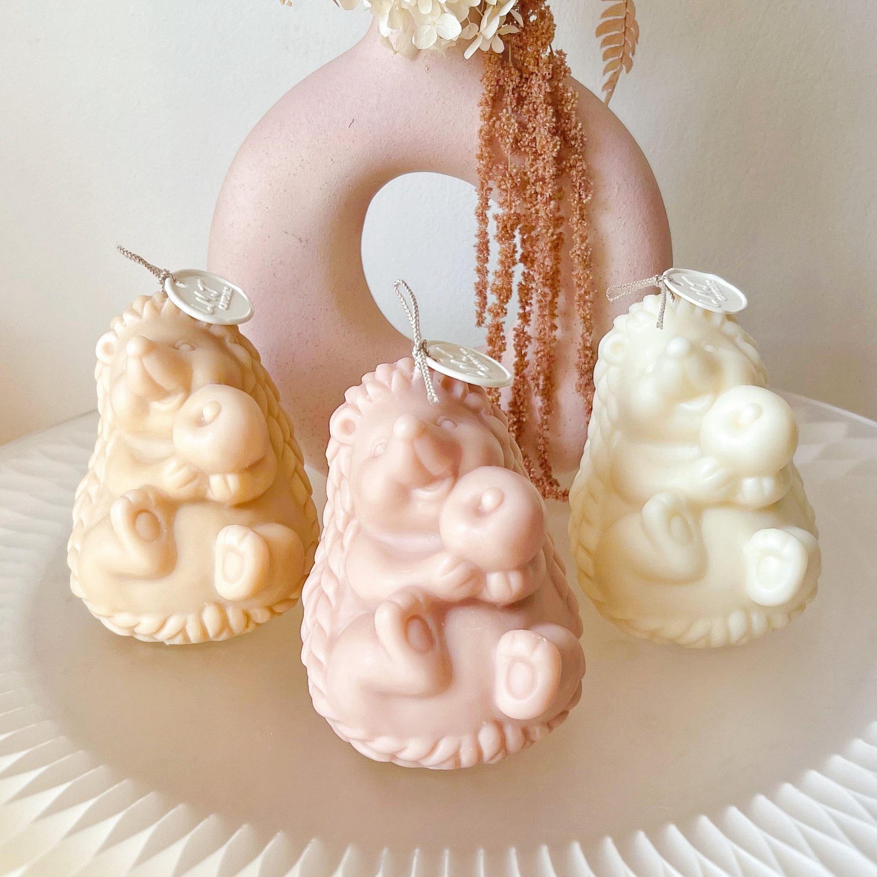 Large Hedgehog Scented Soy Candle, Animal Candle - LMJ Candles