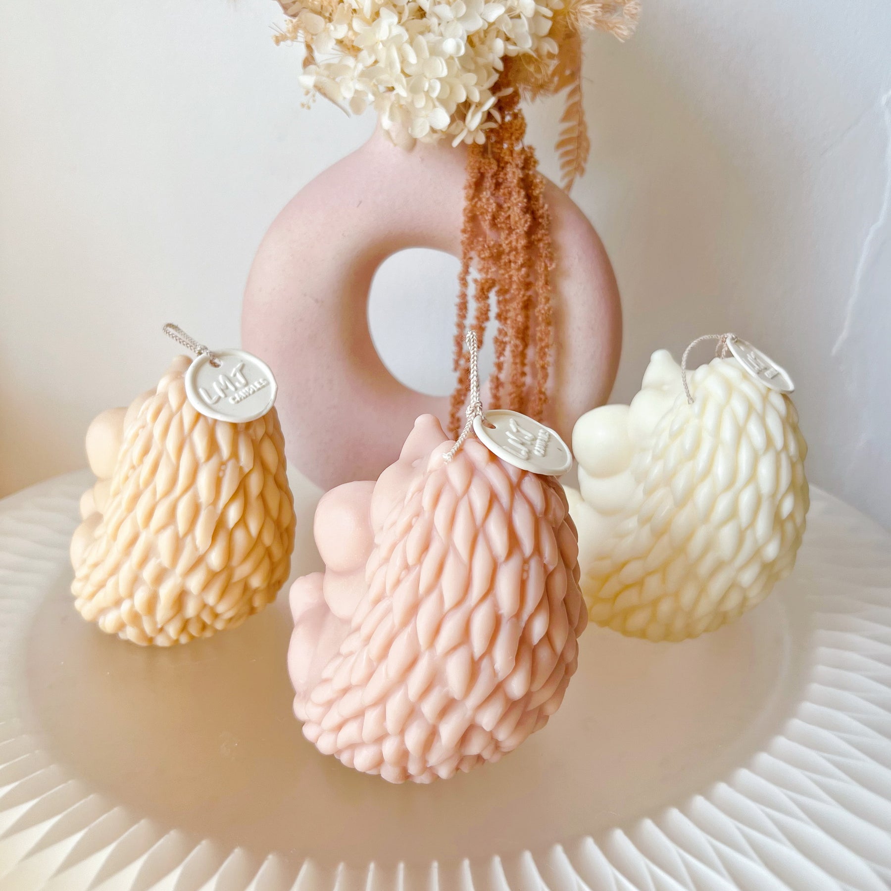 Large Hedgehog Scented Soy Candle, Animal Candle - LMJ Candles