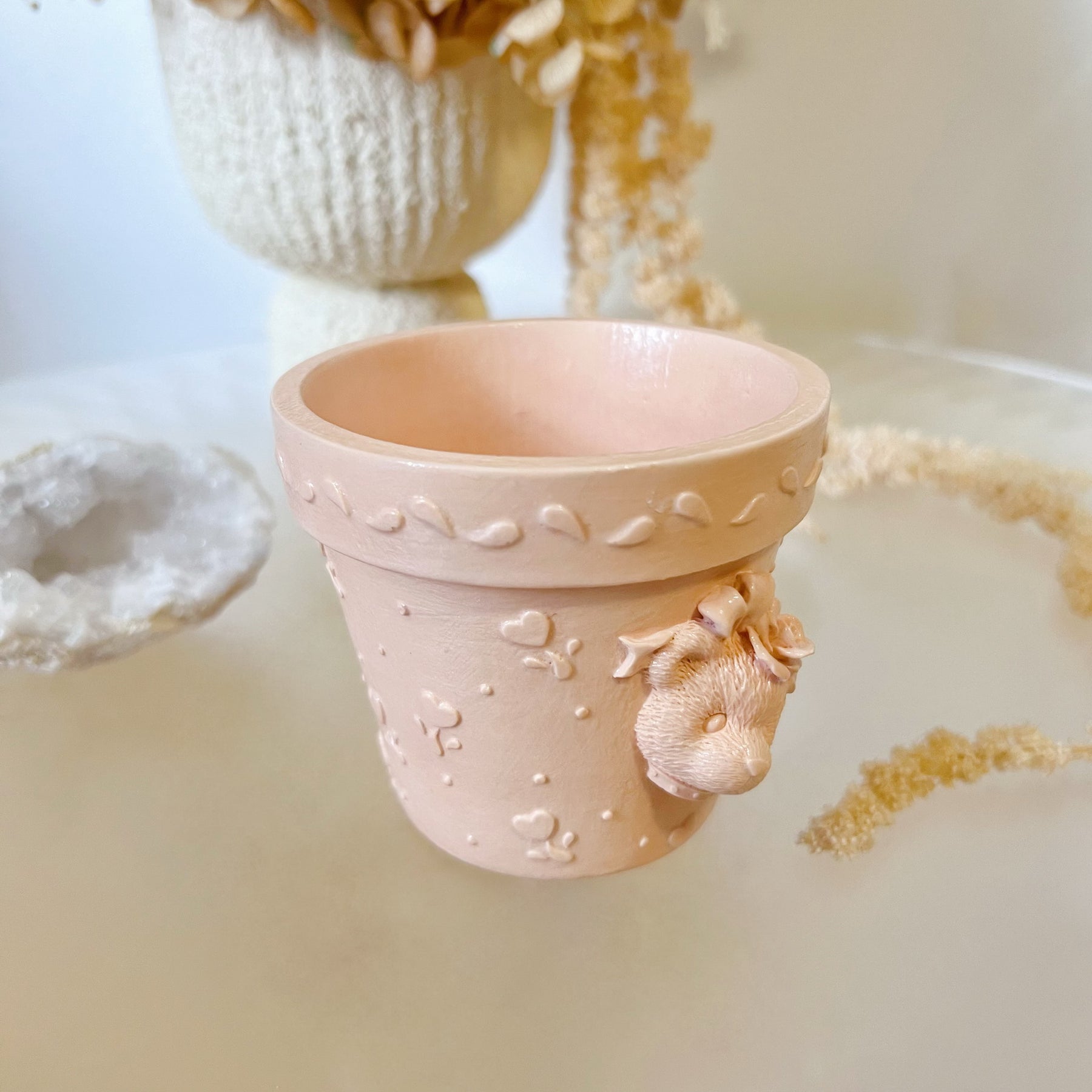 Handcrafted Teddy Bear Pen Holder - LMJ Candles
