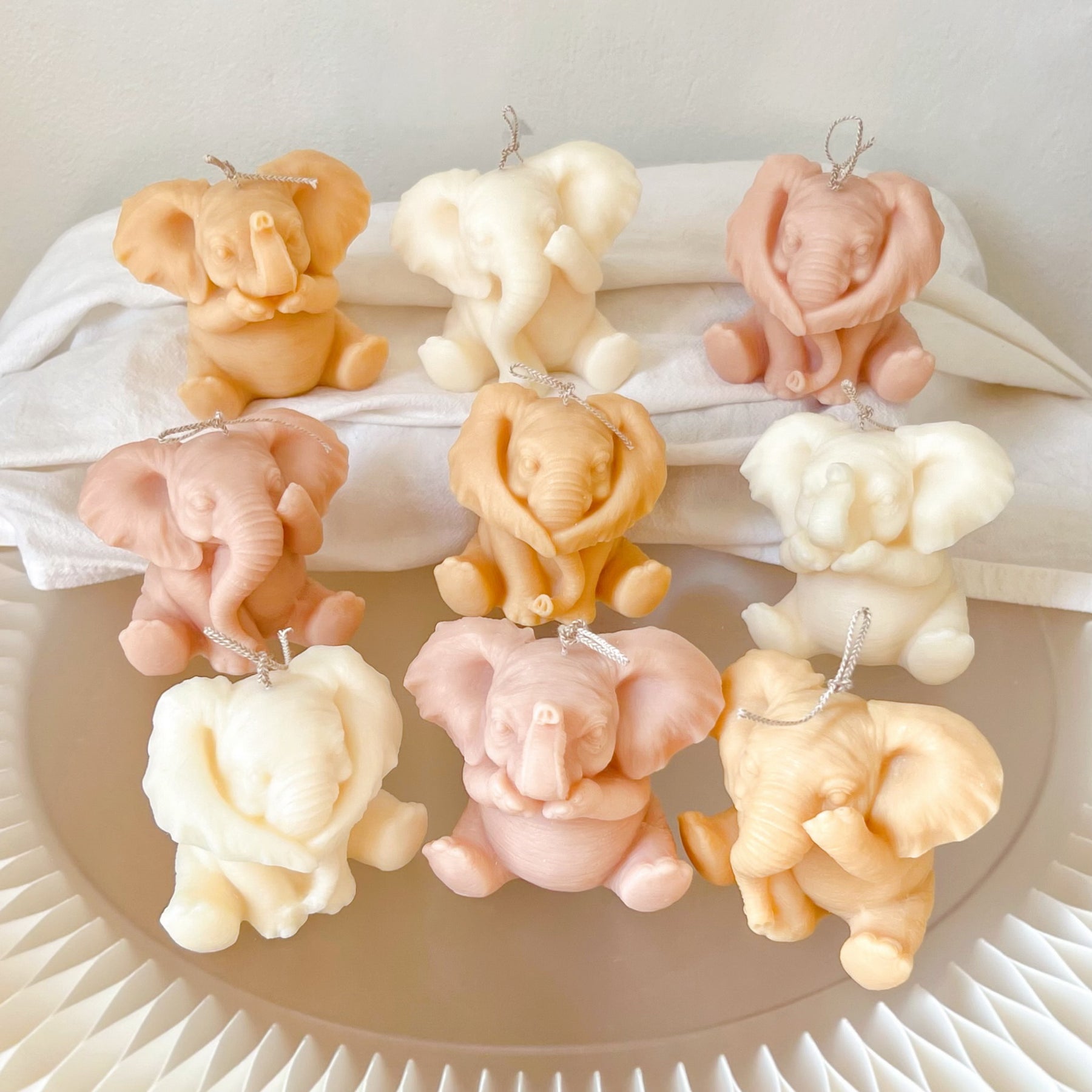 Three Wise Elephants Scented Soy Animal Candles - LMJ Candles