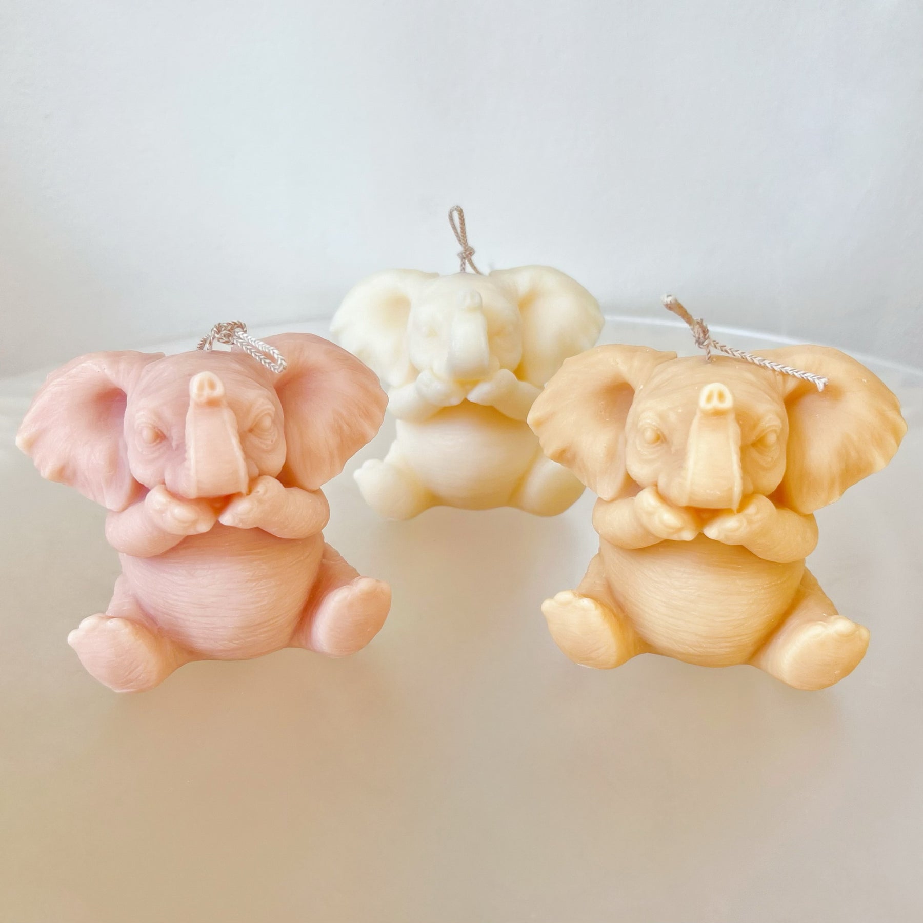 Three Wise Elephants Scented Soy Animal Candles - LMJ Candles